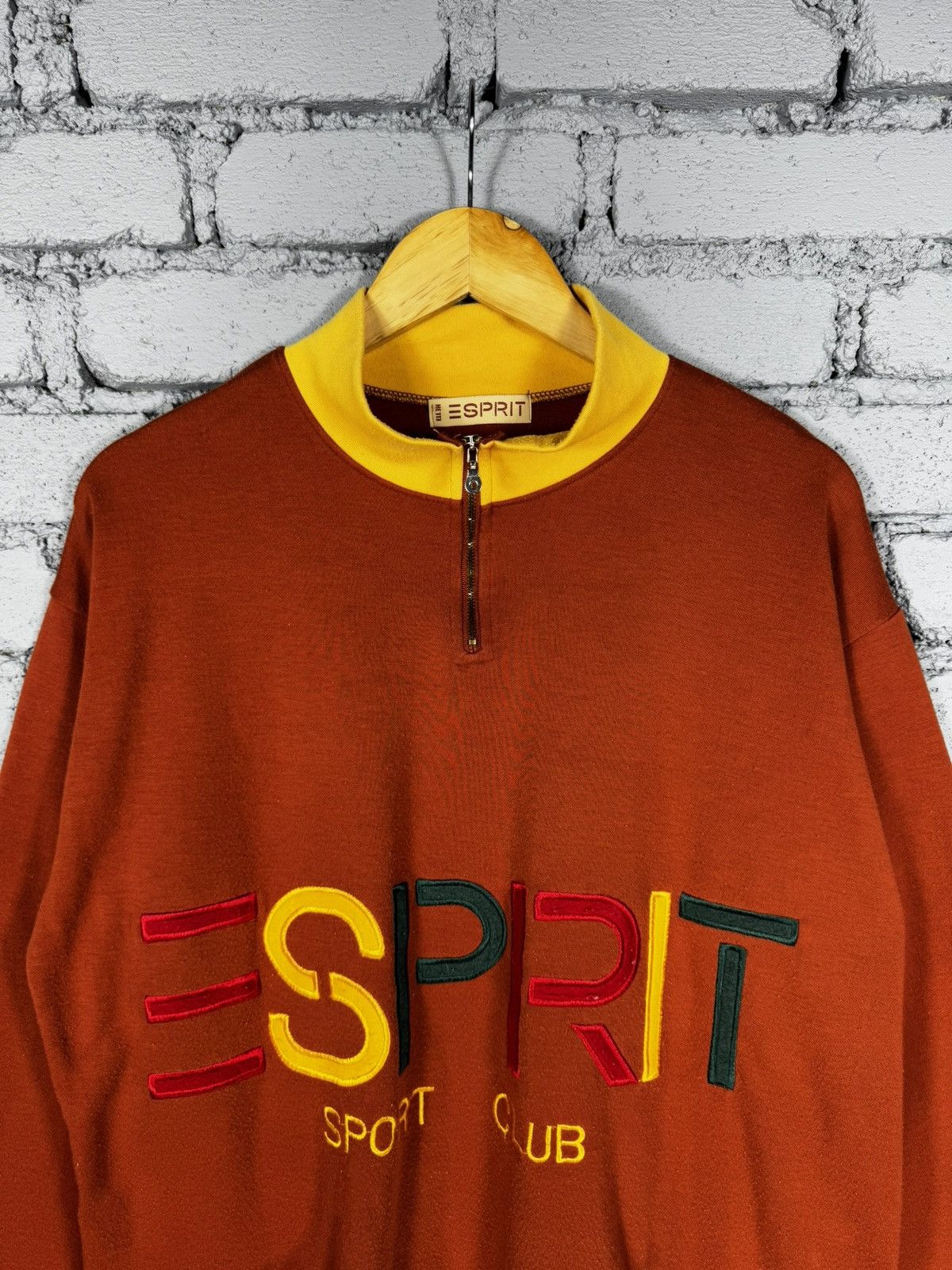 ESPIRIT Vintage Espirit Sport Club Big Logo Sweatshirt Size US L / EU 52-54 / 3 - 4 Thumbnail