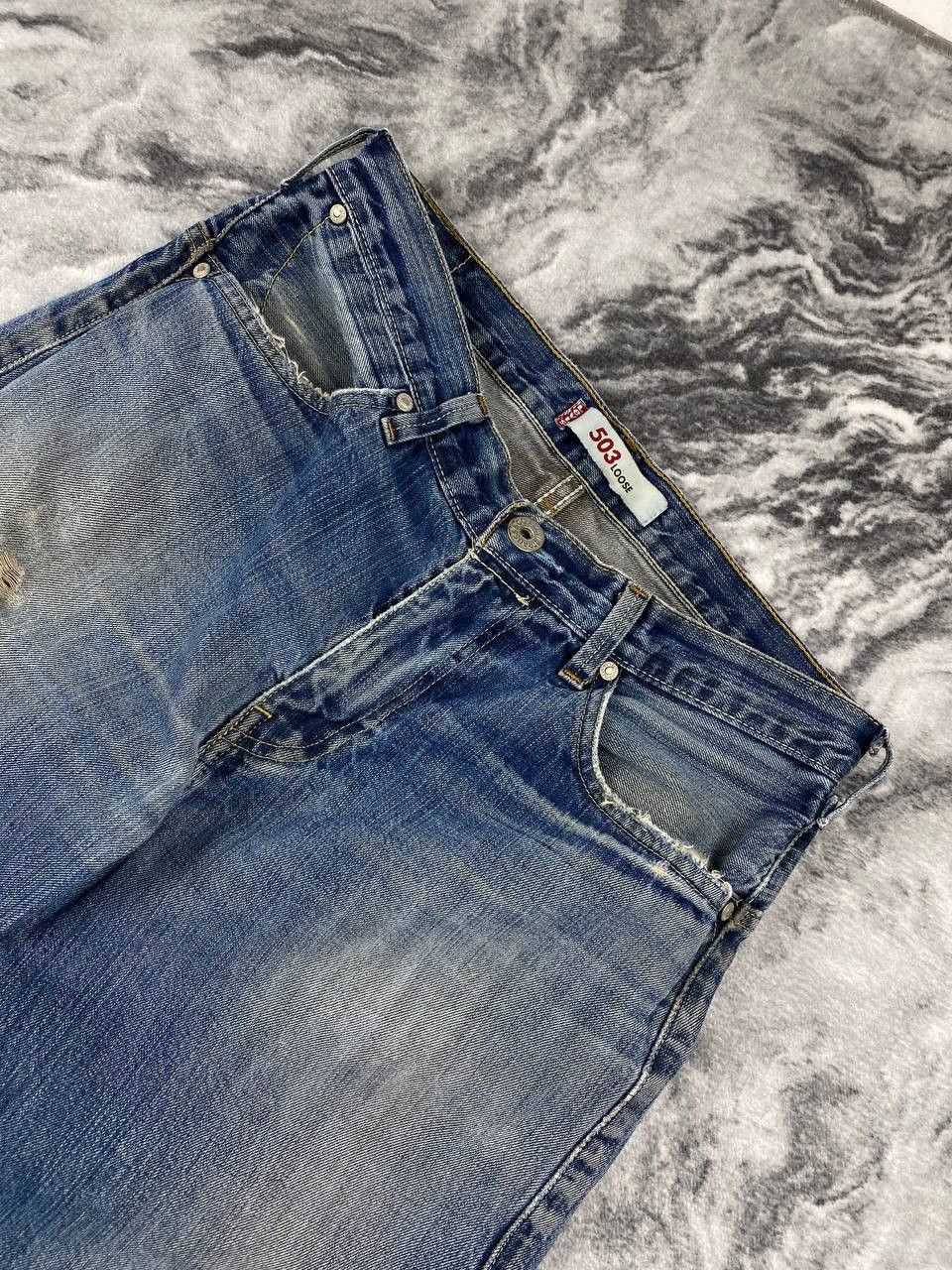 Levi's Vintage Levis 503 Denim Jeans Loose Cinch Men Size 32х34 Size US 32 / EU 48 - 12 Thumbnail