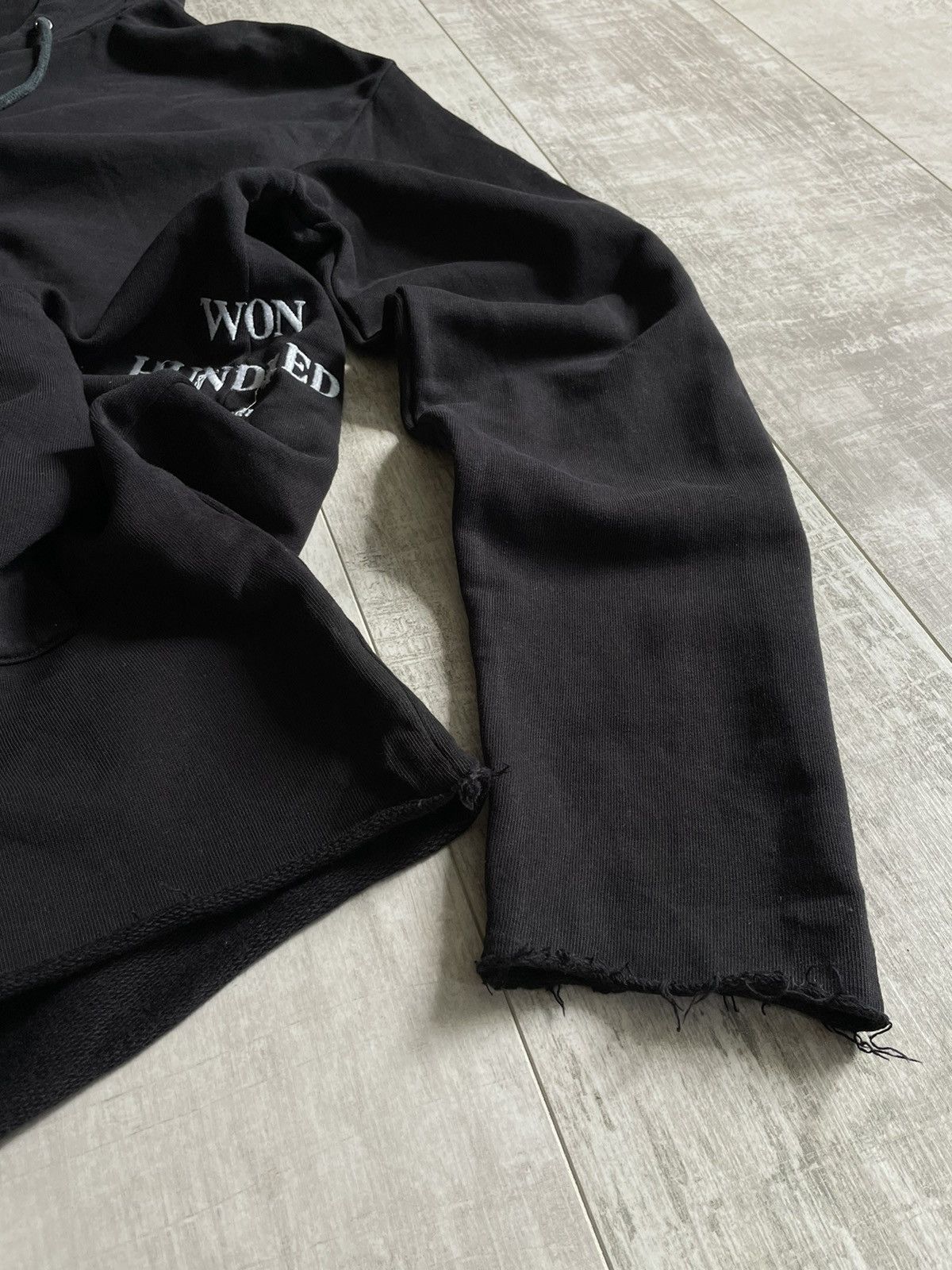 Won Hundred Won Hundred Detroit Black Hoodies Knit Logo RARE Size US M / EU 48-50 / 2 - 4 Thumbnail