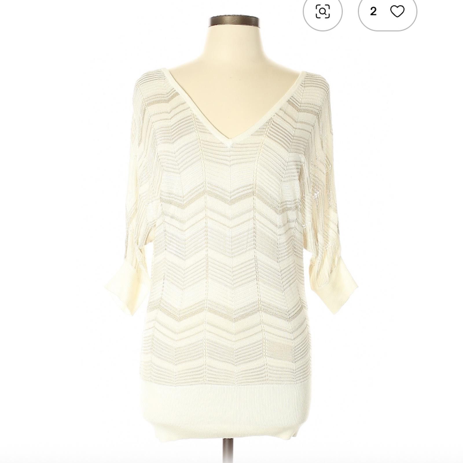 Other White House Black Market Ivory Pullover Sweater Size M Size M / US 6-8 / IT 42-44 - 1 Thumbnail