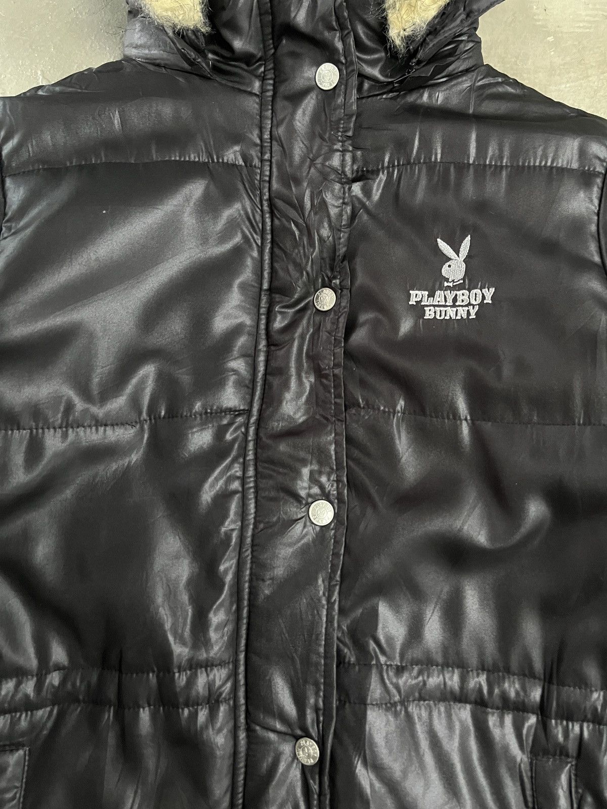 If Six Was Nine Vintage Playboy x Supreme Style Nylon Fur Jacket Size US L / EU 52-54 / 3 - 5 Thumbnail