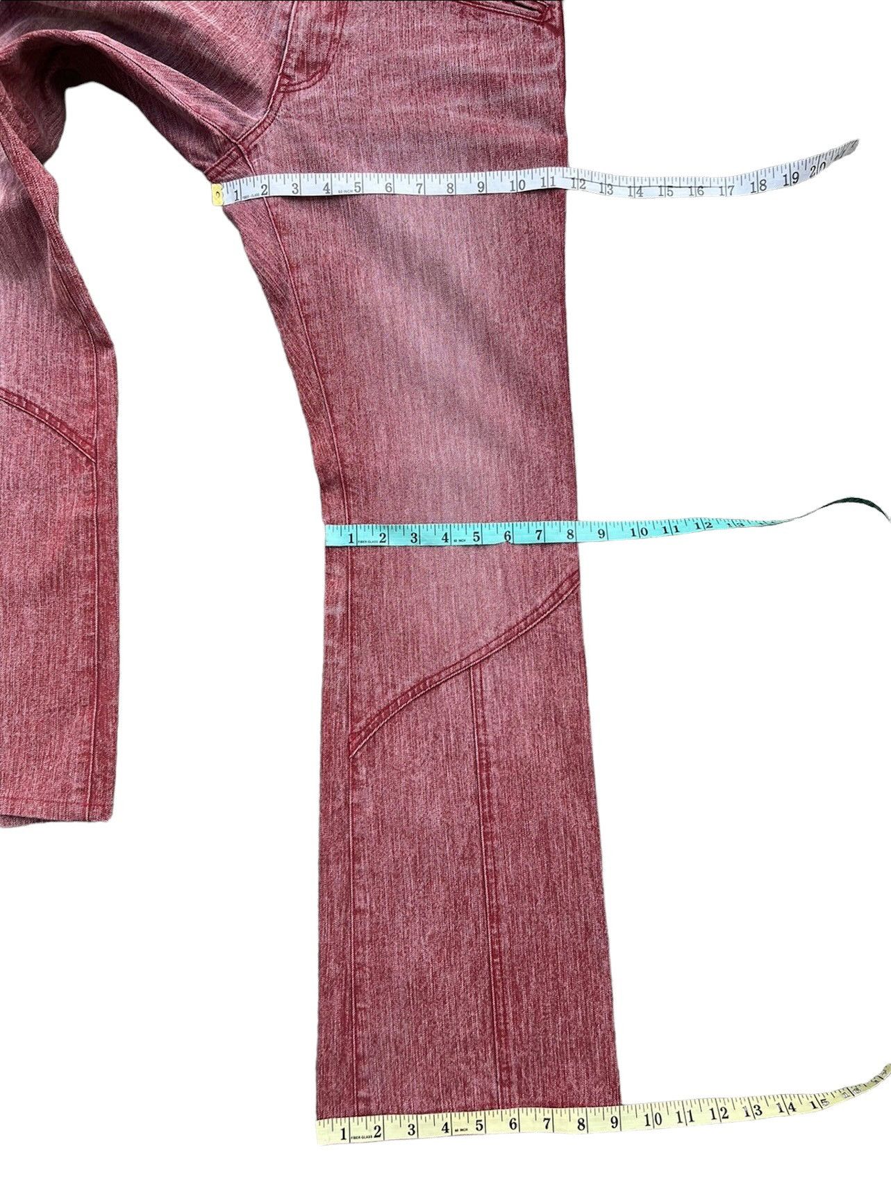 Schlussel Vintage Schlussel Japan Fade Red Denim Flare Jeans Size US 30 / EU 46 - 4 Thumbnail