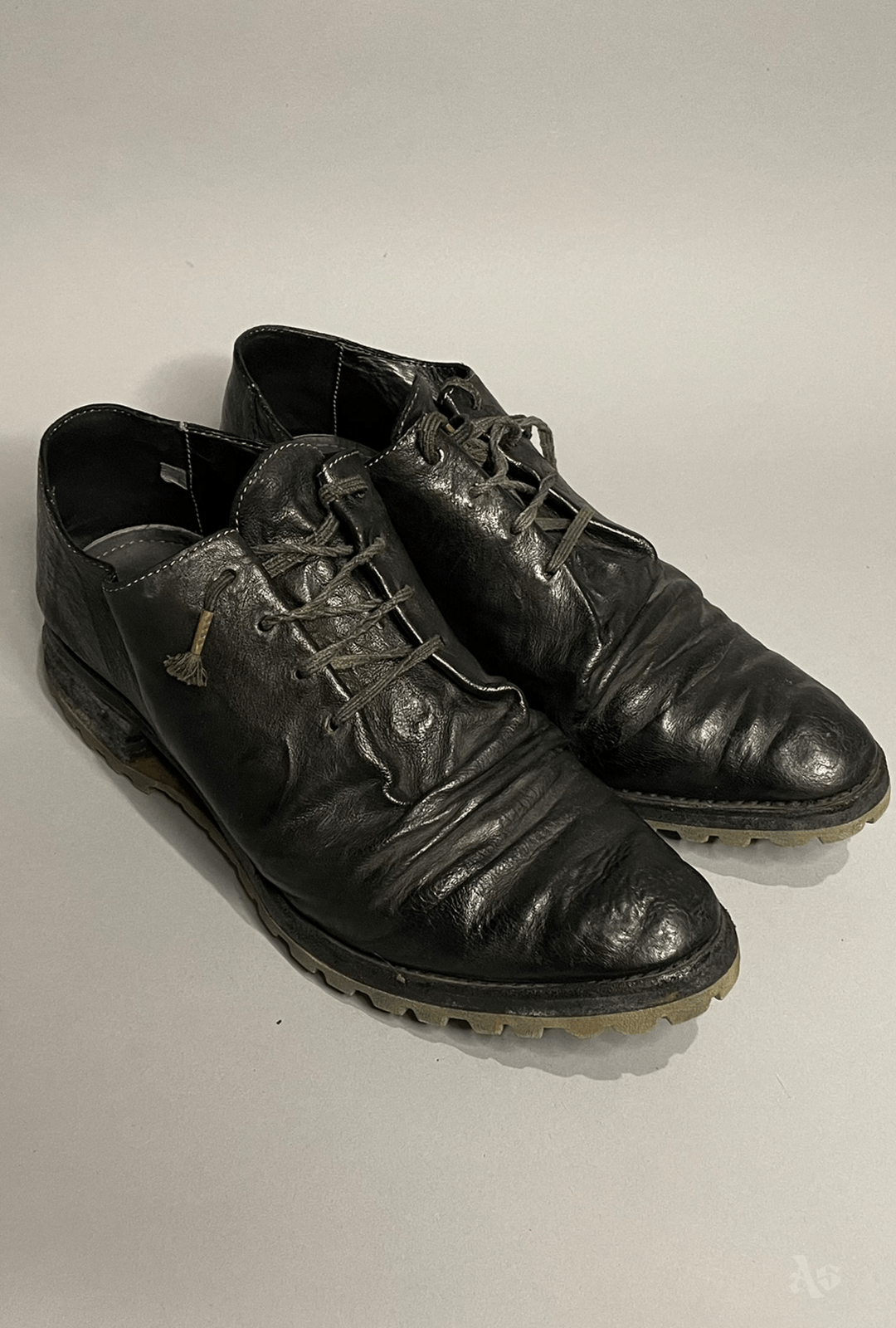 image of Carol Christian Poell Tanksole Derby Shoes in Black, Men's (Size 10)