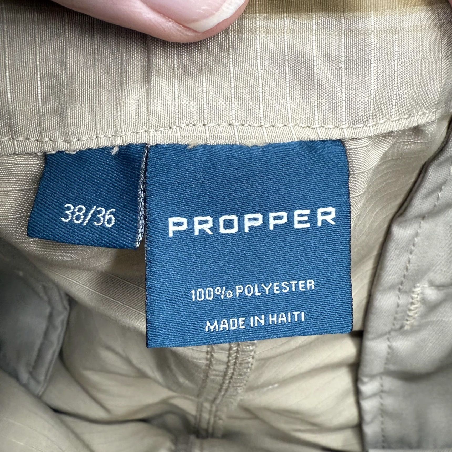 Propper Propper Mens Pants 38x36 Khaki EdgeTec Slick Pant Soil Stain Resistant DWR Duty Workwear Flat Front Pockets Polyester Size US 38 / EU 54 - 3 Thumbnail
