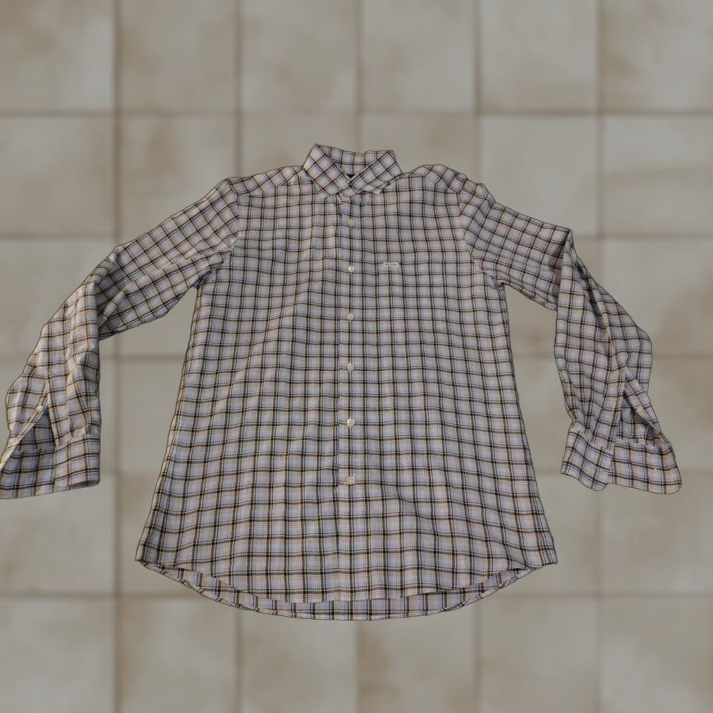 Faconnable VINTAGE Faconnable Shirt Mens Small Blue Brown Plaid Club Deauville Button Up Casual Size US S / EU 44-46 / 1 - 1 Thumbnail