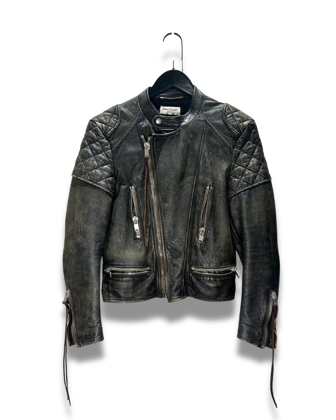 Saint Laurent Paris 13SS Cafe Racer Leather Jacket | Grailed