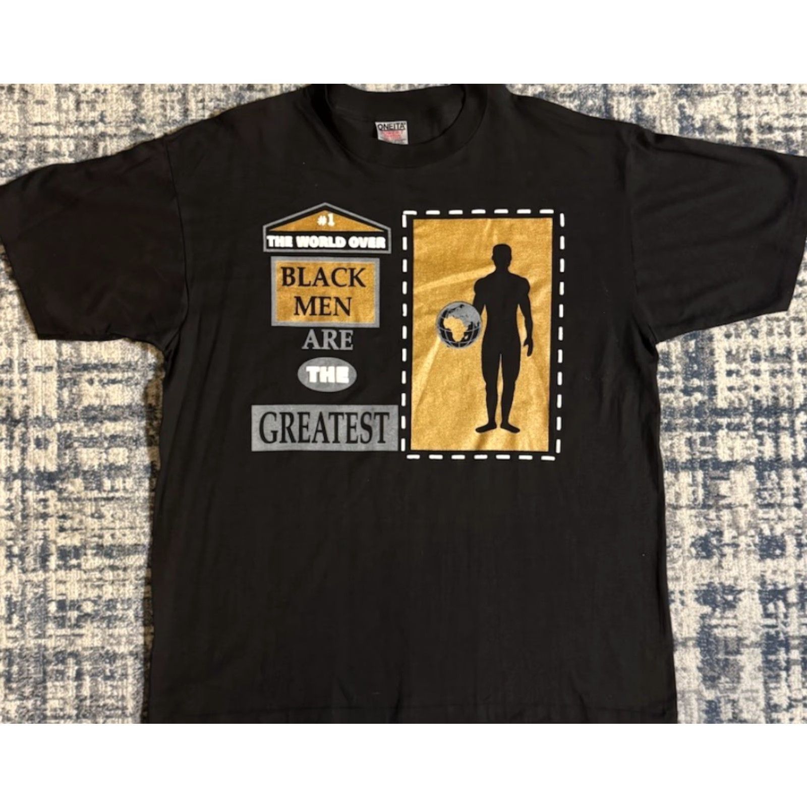 Vintage VINTAGE 90s Black Men Are The Greatest Kumasi Kreations T Shirt XL Rap Tee 1990s Men Shirt Size US XL / EU 56 / 4 - 2 Thumbnail
