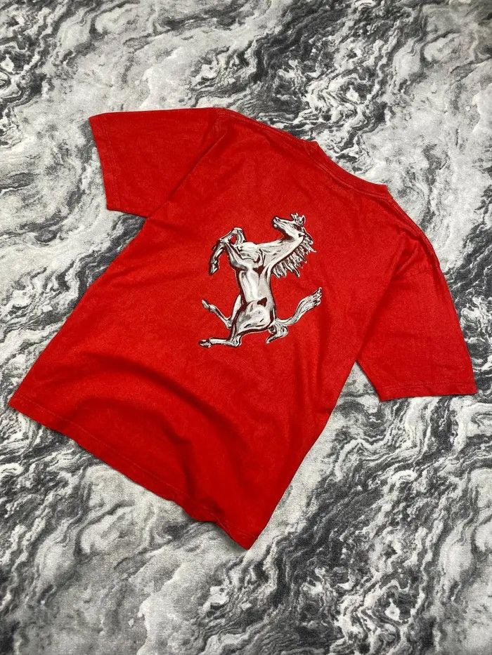 Ferrari Vintage Ferrari T-Shirt 1999 F1 Chrome Logo Chrome Horse Size US XL / EU 56 / 4 - 1 Thumbnail