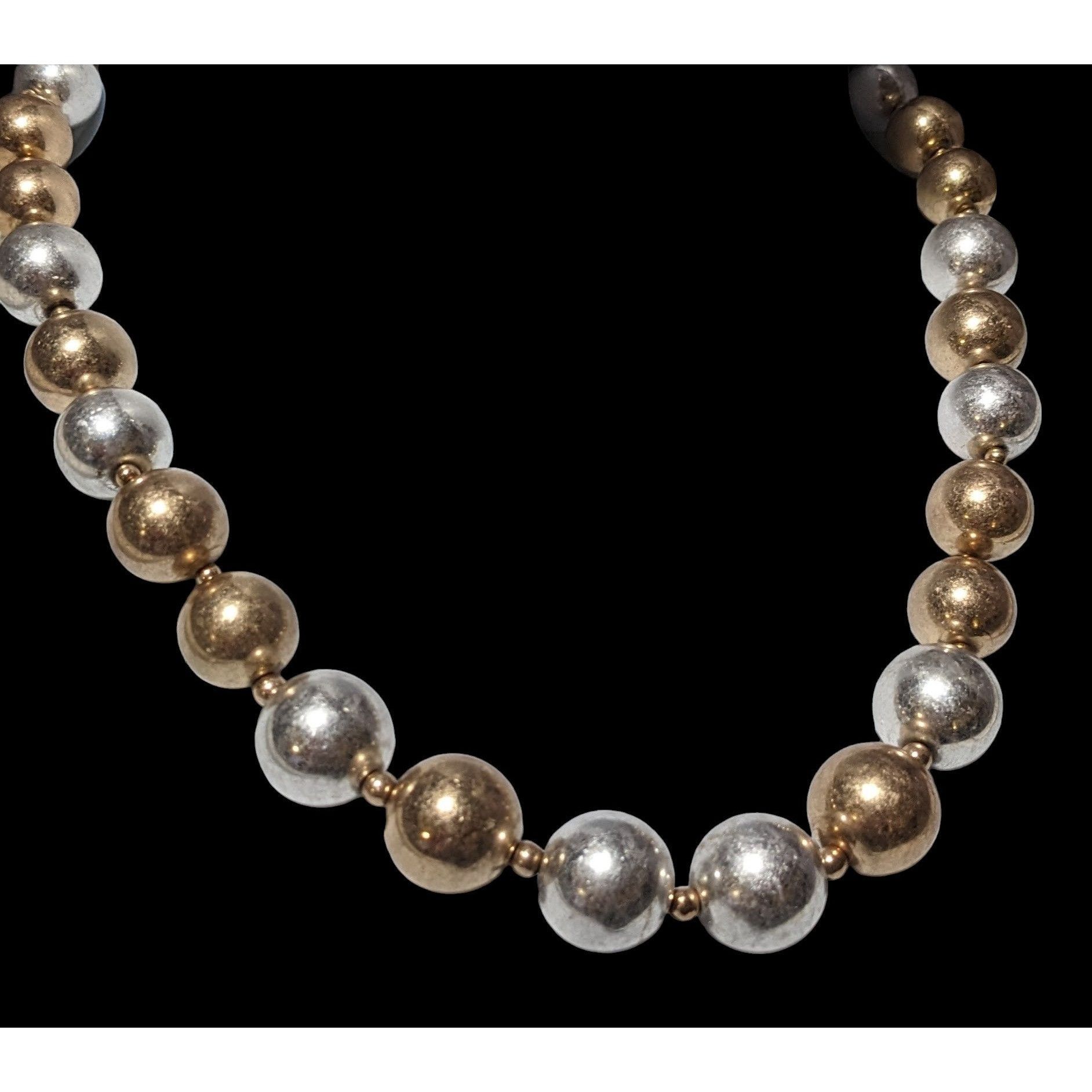 Other Pomina Silver And Gold Metallic Beaded Necklace Size ONE SIZE - 3 Thumbnail