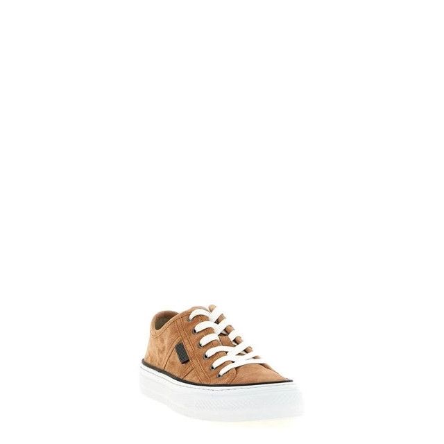 Brunello Cucinelli BRUNELLO CUCINELLI Brown Shiny Tab Sneakers New & Authentic Size US 9 / IT 39 - 2 Thumbnail
