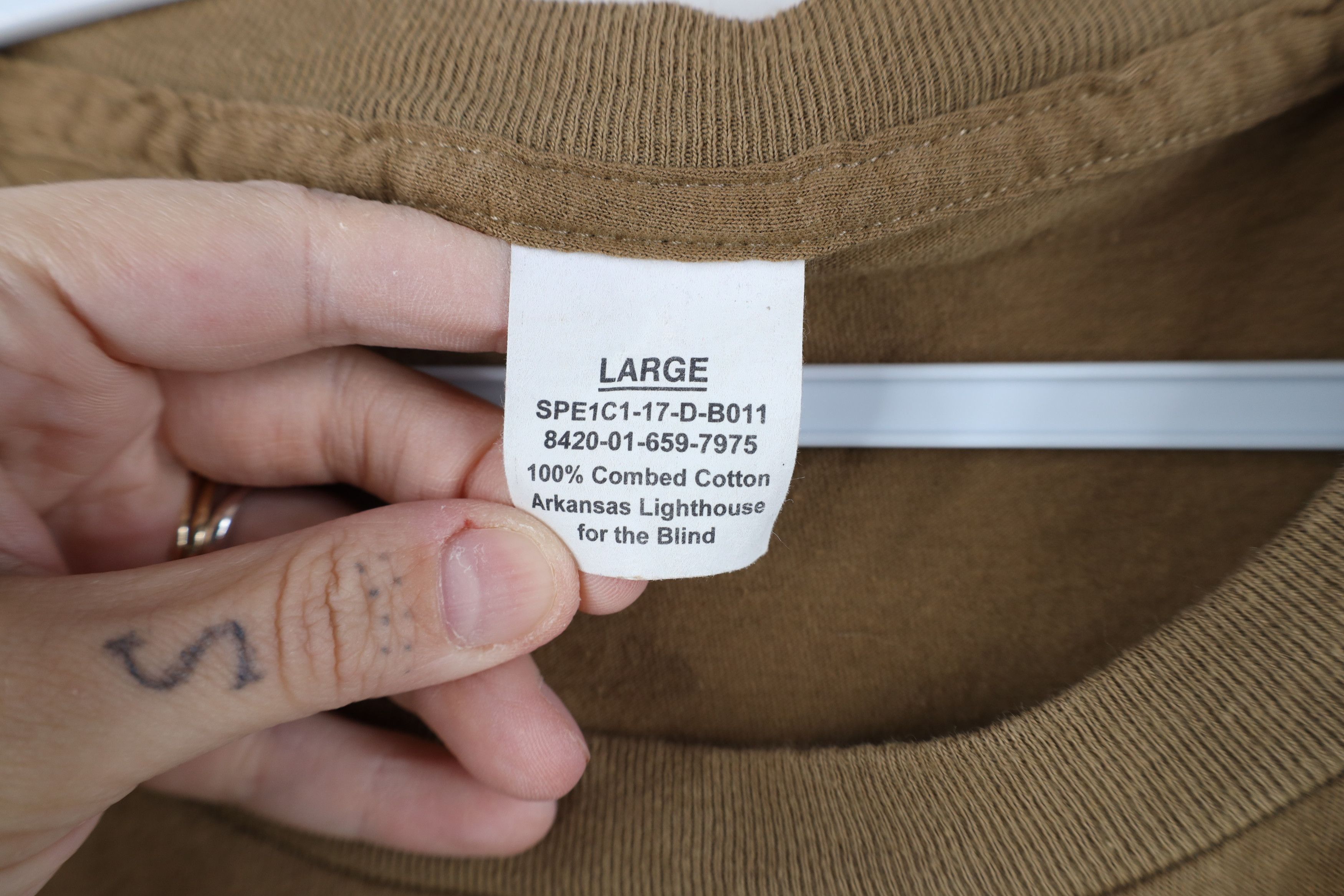 Vintage Vintage 90s Streetwear Blank Short Sleeve T-Shirt Brown USA Size US L / EU 52-54 / 3 - 6 Thumbnail
