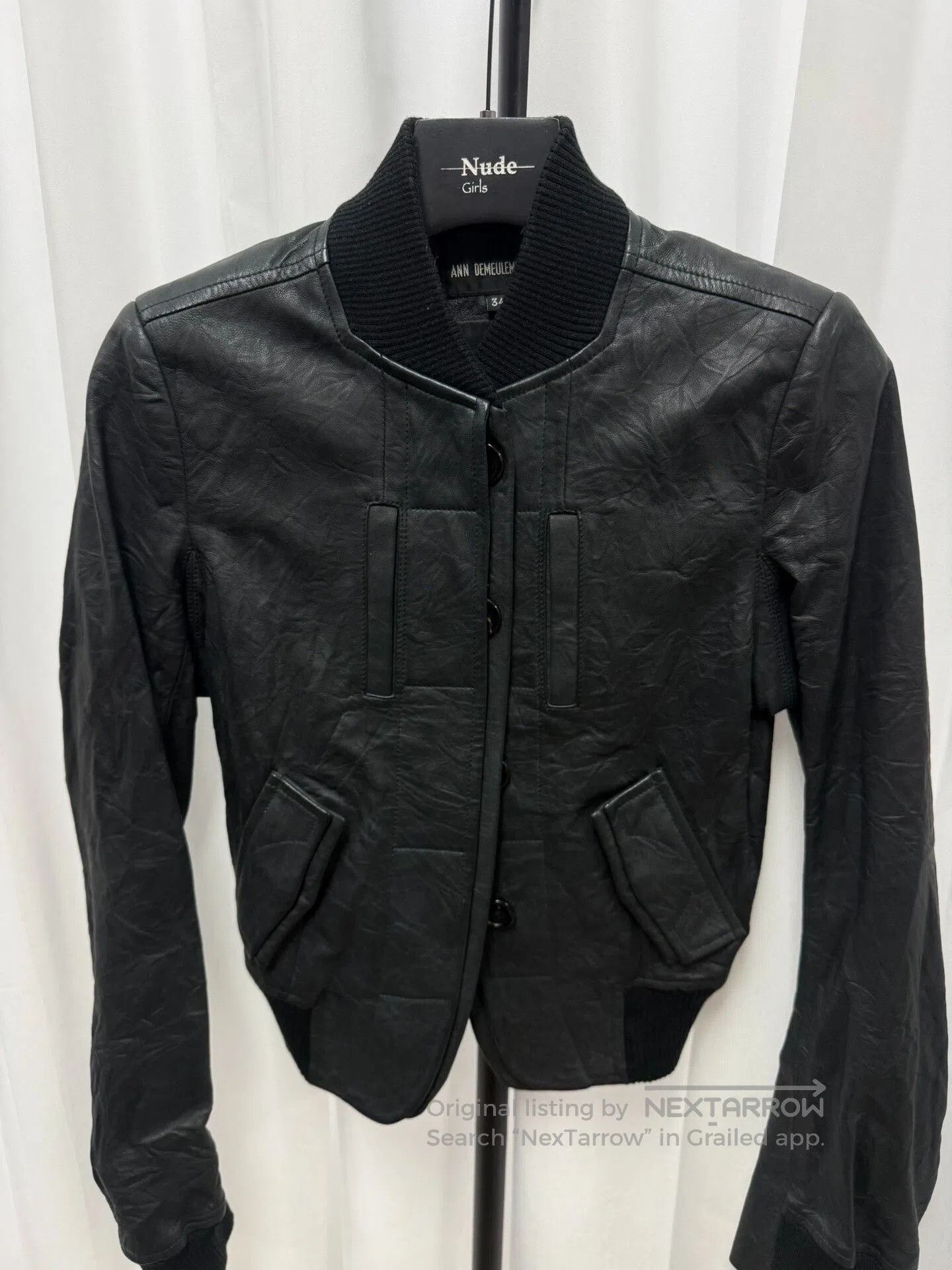 Ann Demeulemeester Ann Demeulemeester Leather Jacket. Size XXS / US 00 / IT 34 - 4 Thumbnail