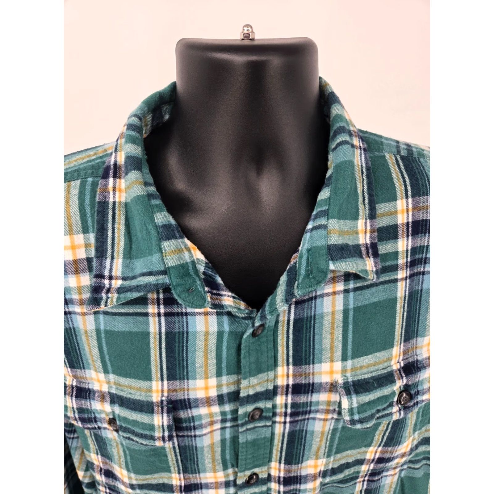 Vintage Sonoma Flannel Shirt 2XL Blue Plaid Button-Up Long Sleeve Pocket Men Shirt Size US XXL / EU 58 / 5 - 4 Thumbnail
