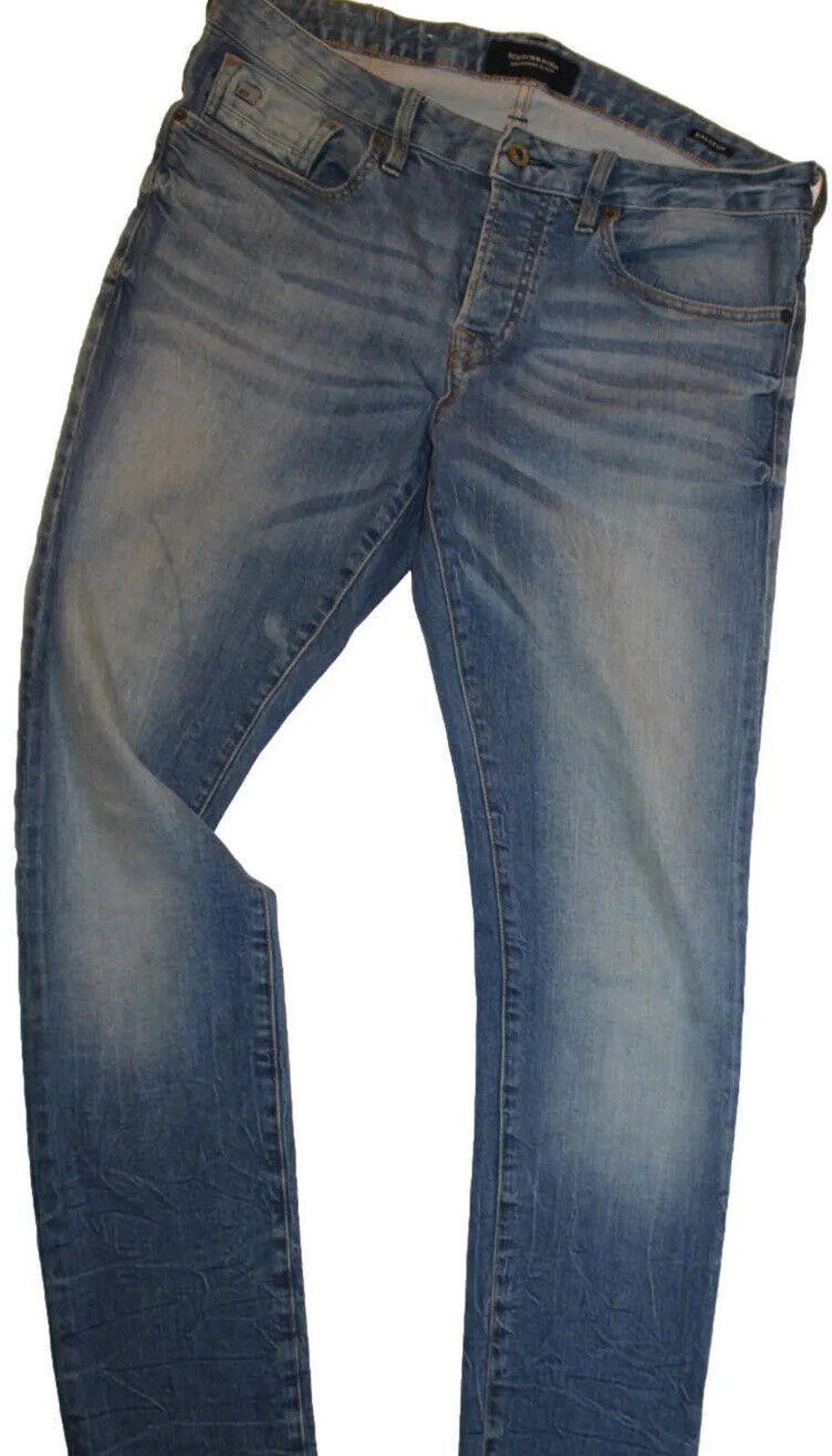 Scotch & Soda Scotch & Soda Mens Ralston Overboard Slim Blue Jeans 32x34 Size US 32 / EU 48 - 1 Thumbnail