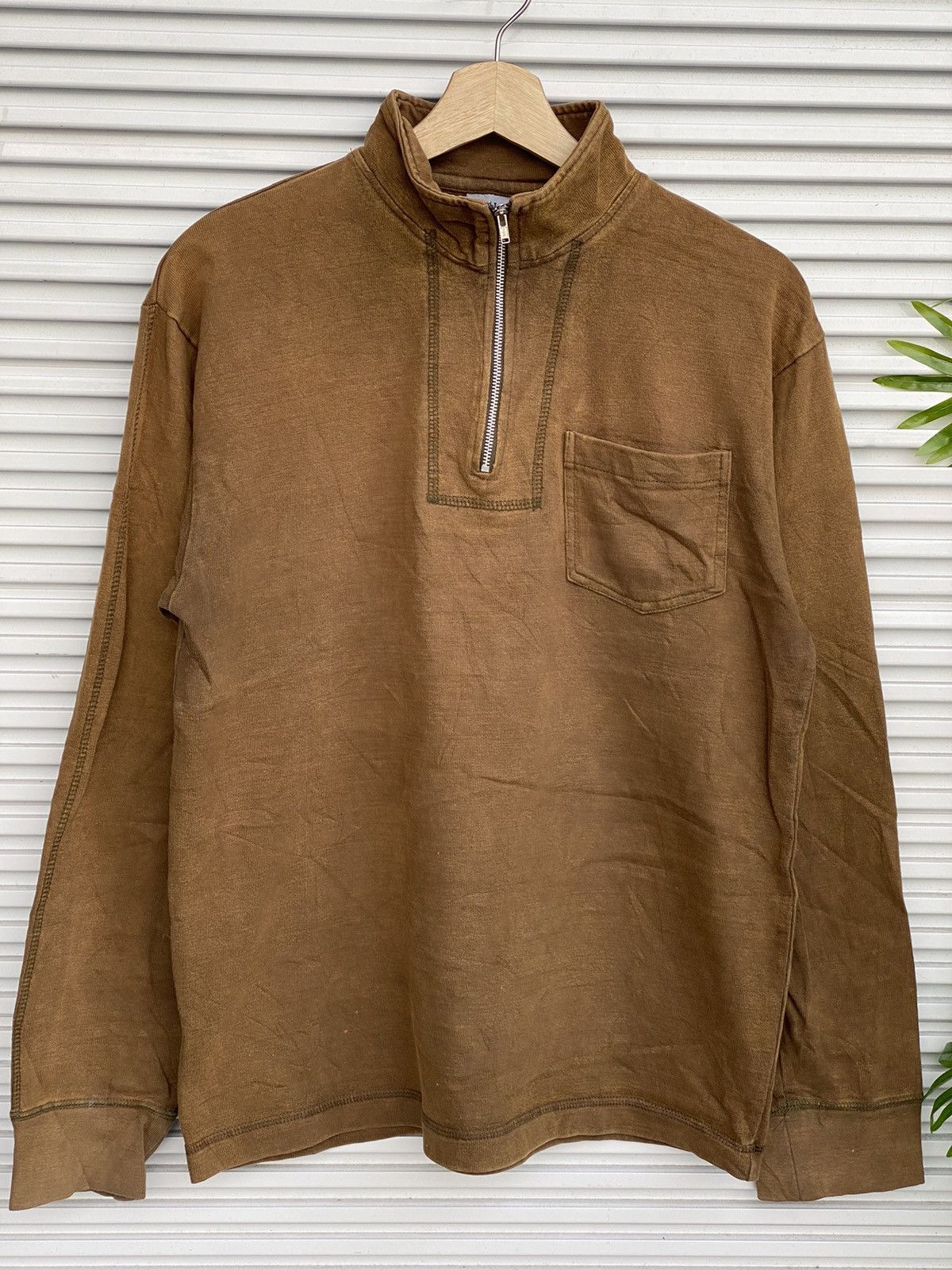 Japanese Brand Vintage PPFM Half Zipper Brown Sweater / Travis Flacko Scott Size US M / EU 48-50 / 2 - 1 Thumbnail