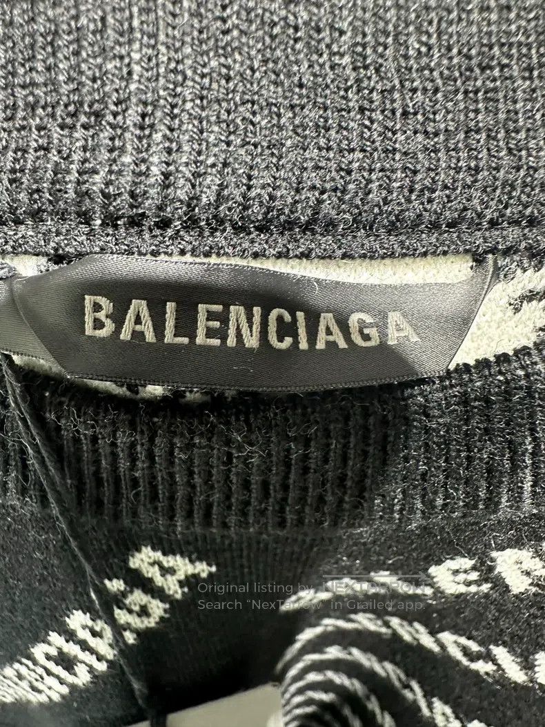 Balenciaga Balenciaga Cashmere short bullet screen letter sweater Size US S / EU 44-46 / 1 - 3 Thumbnail