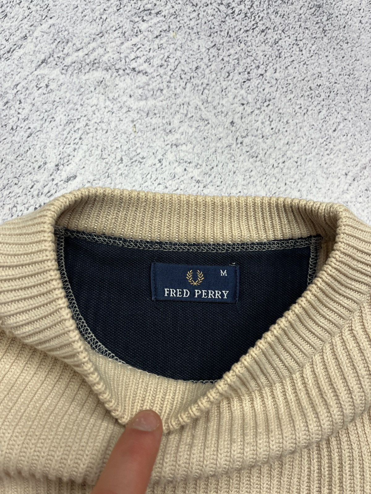 Fred Perry Vintage Fred Perry Heavy Knit Crew Neck Boxy Sweater Y2k Size US M / EU 48-50 / 2 - 6 Thumbnail