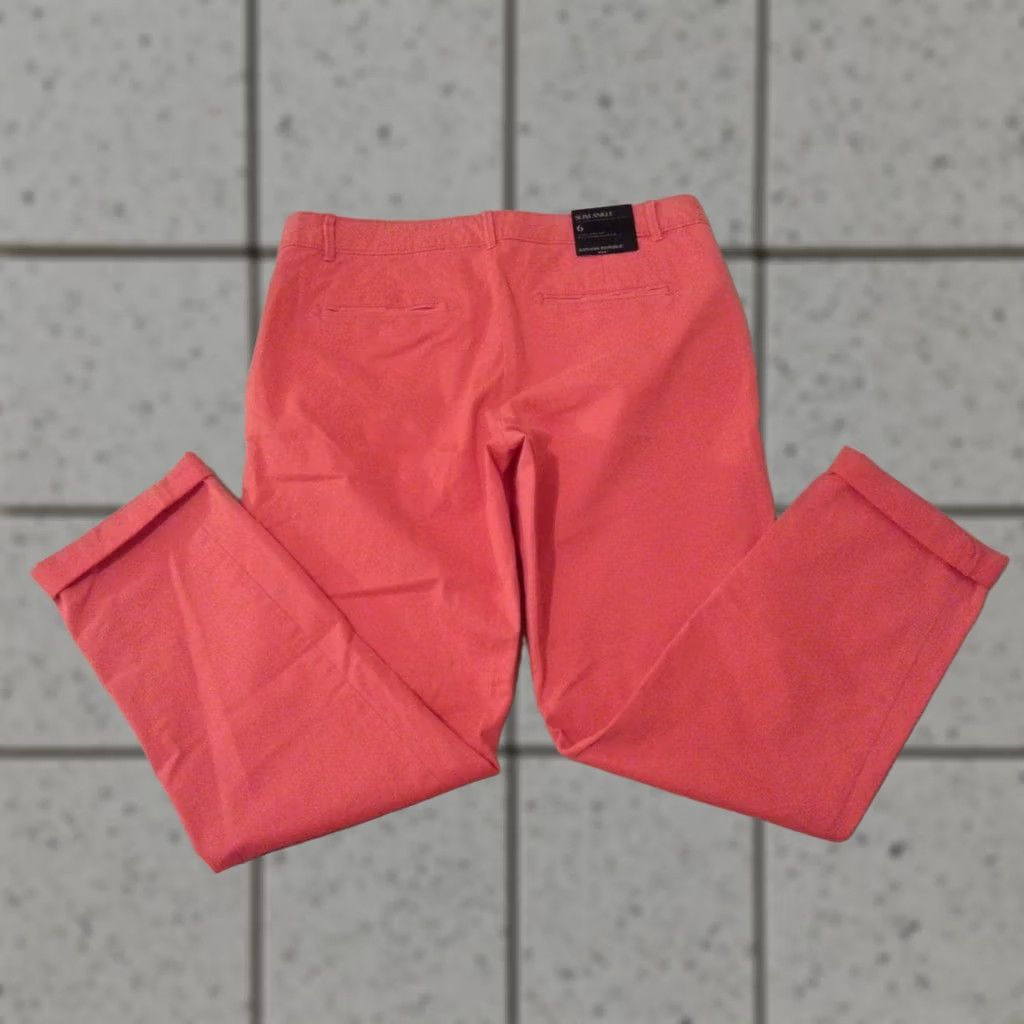 Banana Republic Banana Republic Pants Womens 6 Orange New Khaki Cotton Slack Trouser 32x26 Size 28" / US 6 / IT 42 - 1 Thumbnail