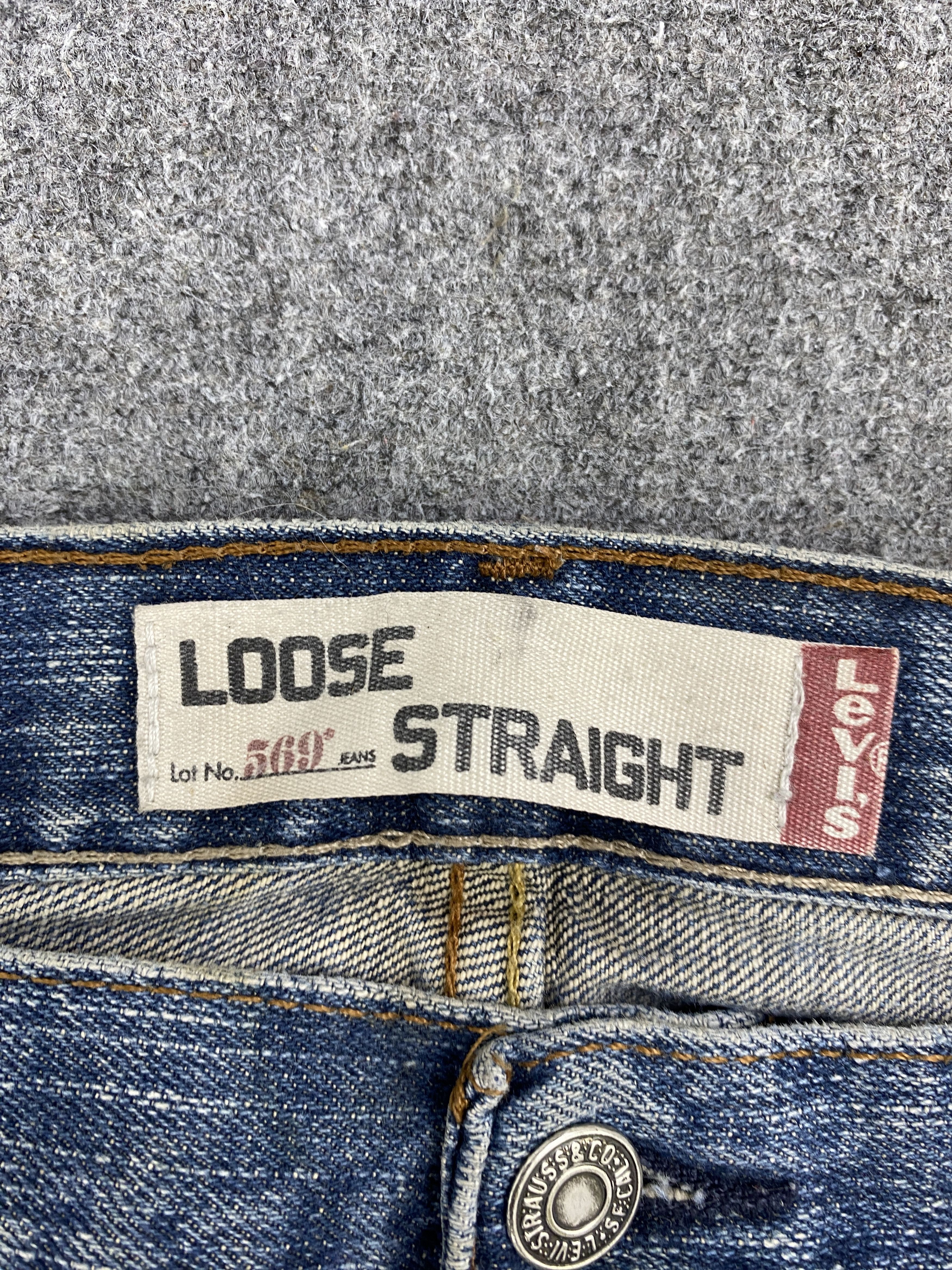 Levi's Vintage Levis 569 Loose Straight Faded Blue Jeans S0044 Size US 33 - 7 Thumbnail