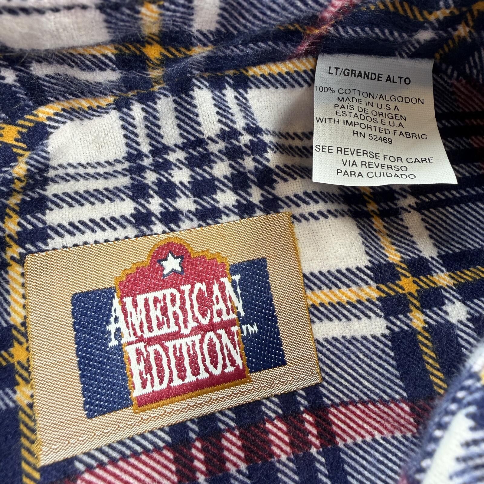 American Edition Vintage American Edition Plaid Flannel Shirt Mens Button Up Size US L / EU 52-54 / 3 - 4 Thumbnail