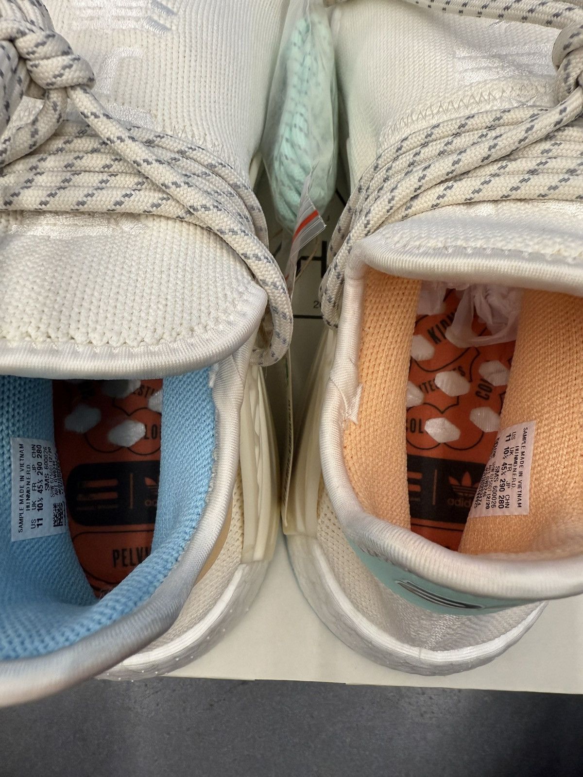 Adidas × Pharrell 2018 Adidas NMD Hu Pharrell Nerd Chalk White 1 of 14 Sample Size US 11 / EU 44 - 8 Thumbnail