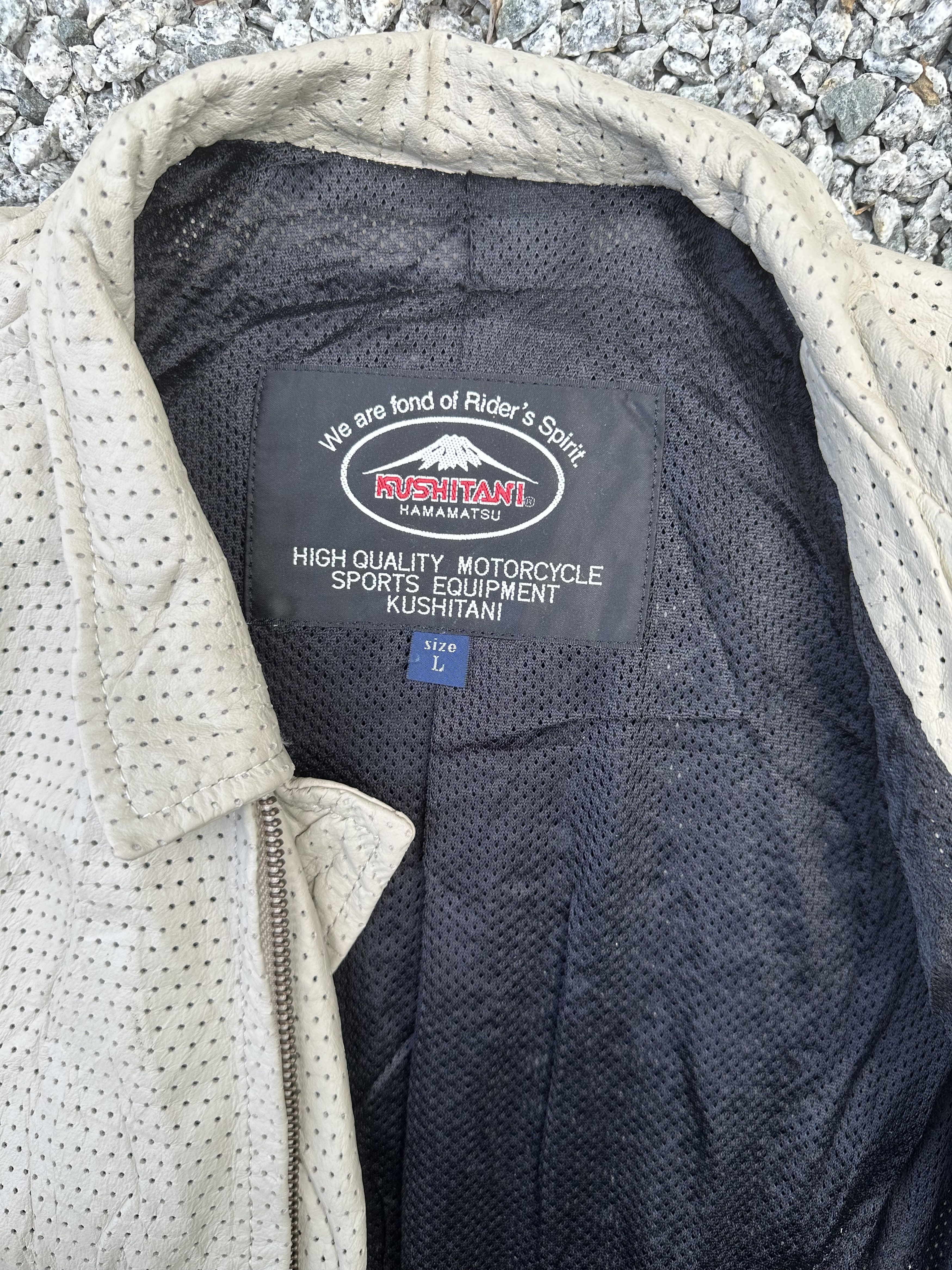 Dainese Vintage Kushitani Hamamatsu Leather Jacket Racing Padded Size US L / EU 52-54 / 3 - 14 Thumbnail