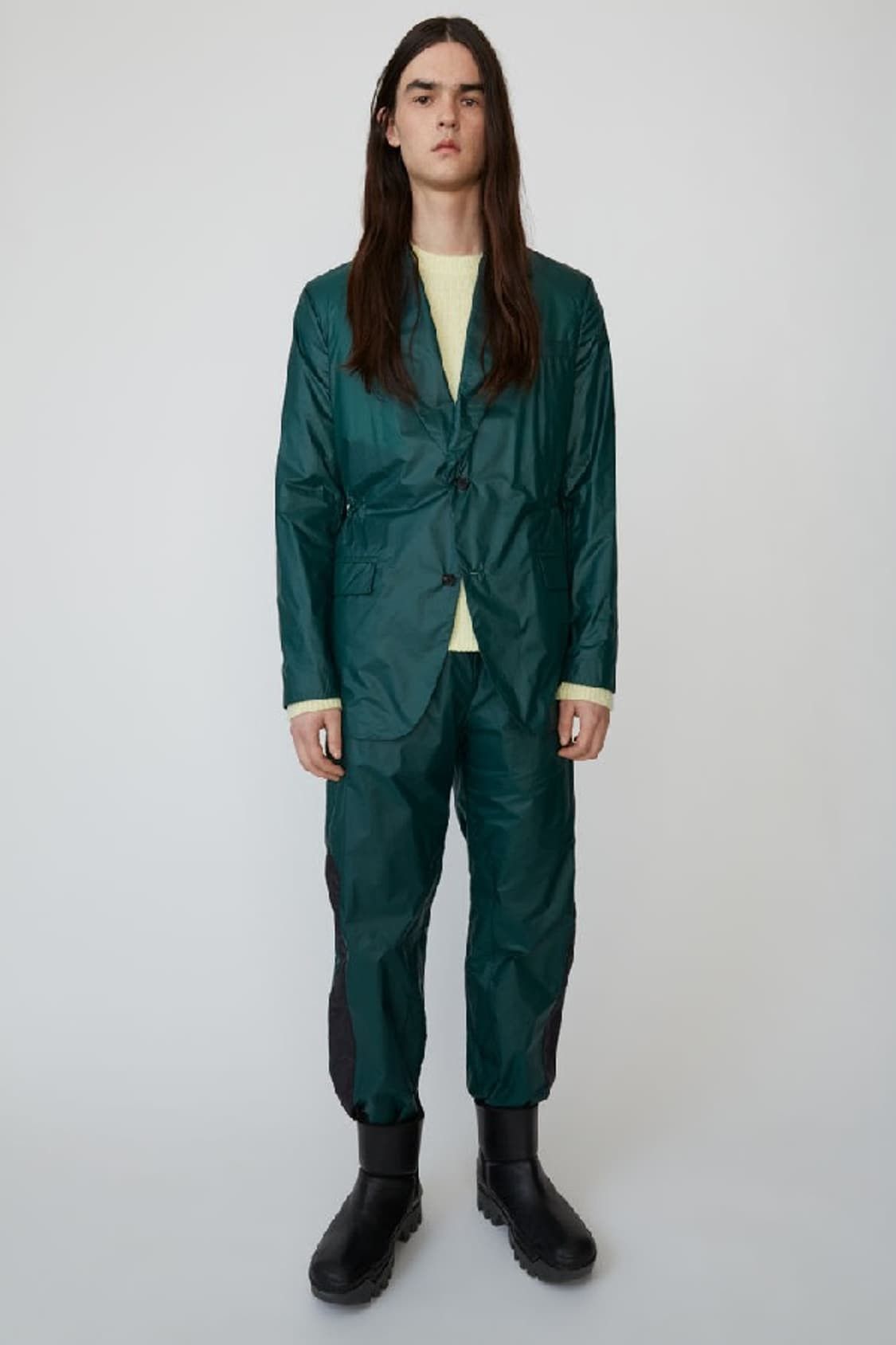 Acne Studios $590 - 50/L - Nylon Rip Suit Jacket - Green Size US L / EU 52-54 / 3 - 1 Thumbnail