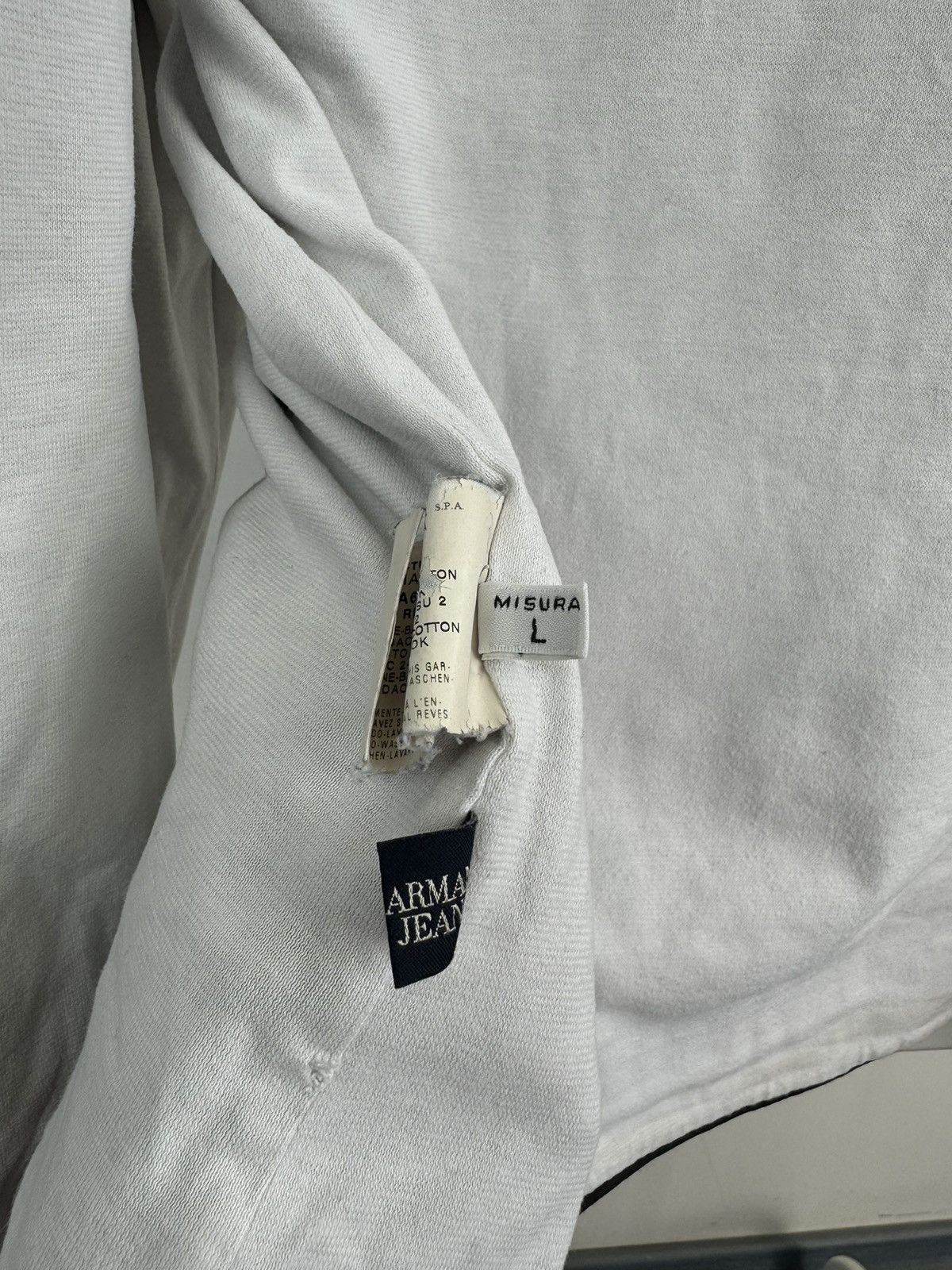 Armani Vintage Rare Armani Jeans Two Sides Big Logo Long Sleeve Size US L / EU 52-54 / 3 - 8 Thumbnail
