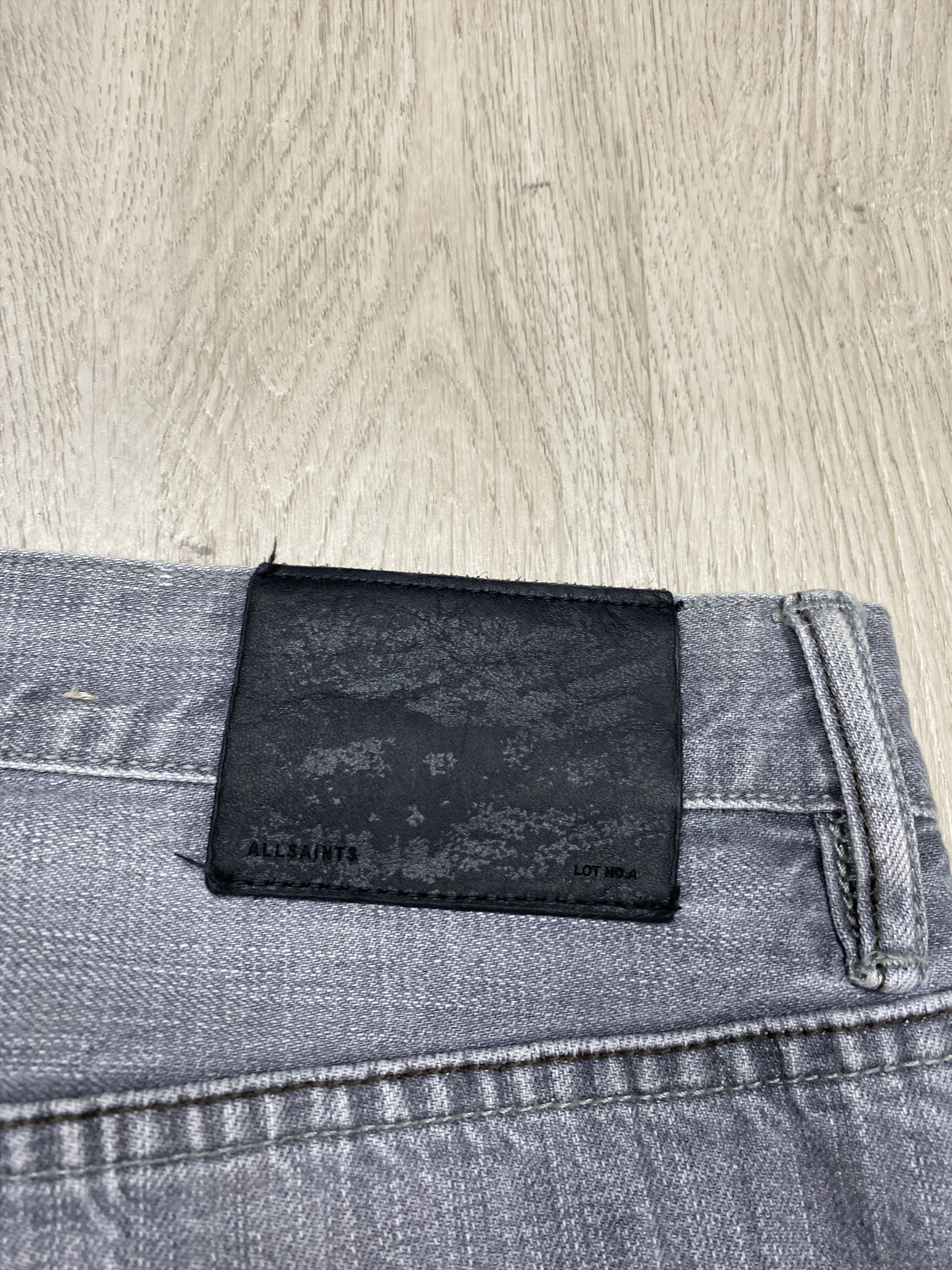 Allsaints Allsaints Grey Denim Pants Senso Cigarette Jeans Size US 33 - 3 Thumbnail