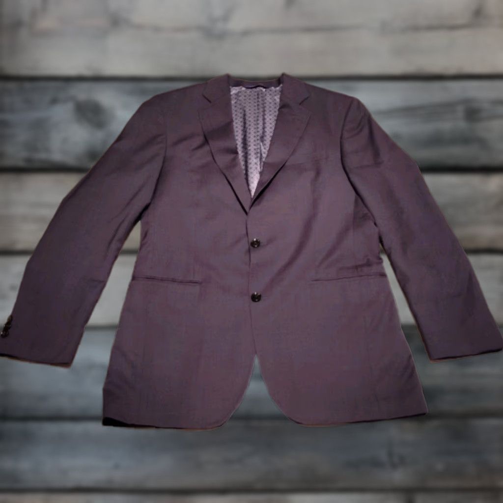 VINTAGE Ted Baker London Wool Suit Jacket Blazer Men's 42L Blue