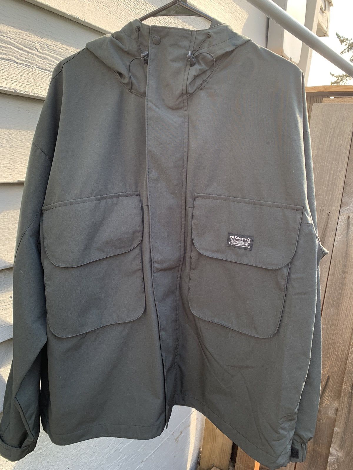 Black Levi’s Zipper Rain Jacket