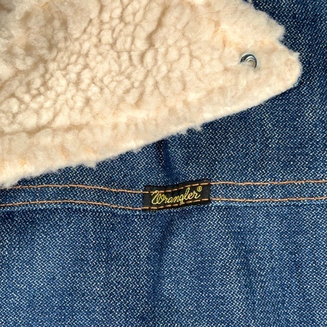 Wrangler VINTAGE Wrangler Jacket Adult XL Blue Denim Sherpa Coat 70s USA Size US XL / EU 56 / 4 - 5 Thumbnail