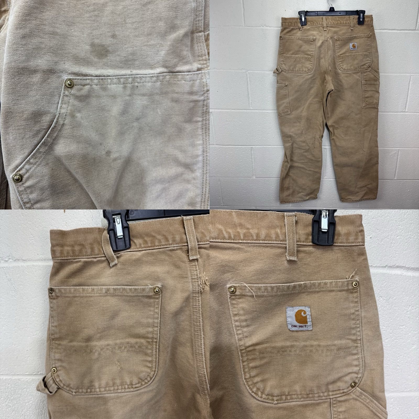 Carhartt VINTAGE Carhartt Men Pants Carpenter Dungaree 33x33 Workwear Canvas Brown 90s Grunge Size US 33 - 8 Thumbnail