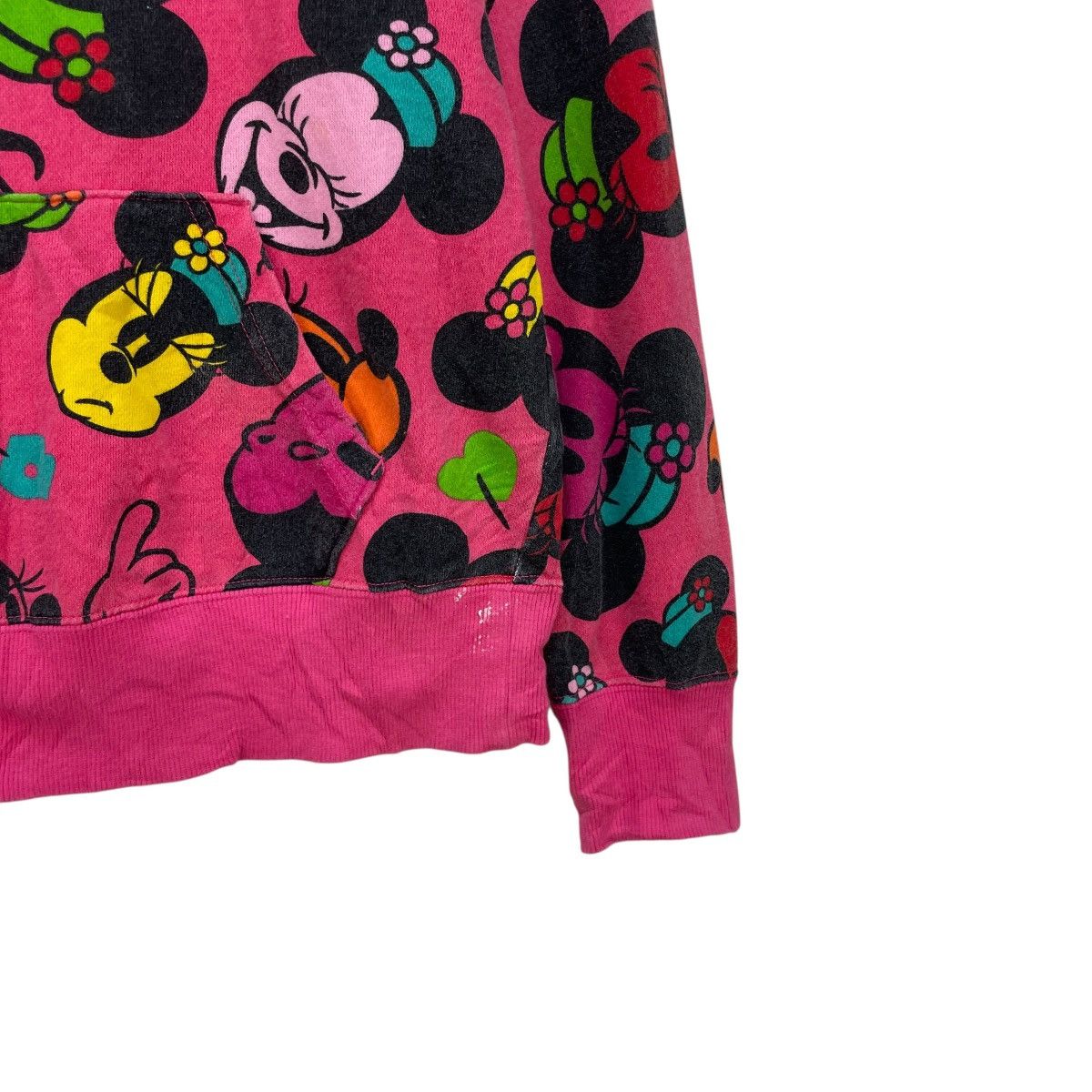 Mickey Mouse 💥Vintage Mickey Mouse Fullprint Hooded Size M / US 6-8 / IT 42-44 - 3 Thumbnail