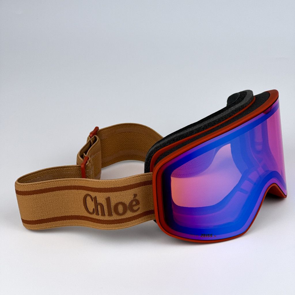 Chloe NEW Chloe CH0072S 003 Orange Multilayer Blue Zeiss Ski Mask Size ONE SIZE - 6 Thumbnail