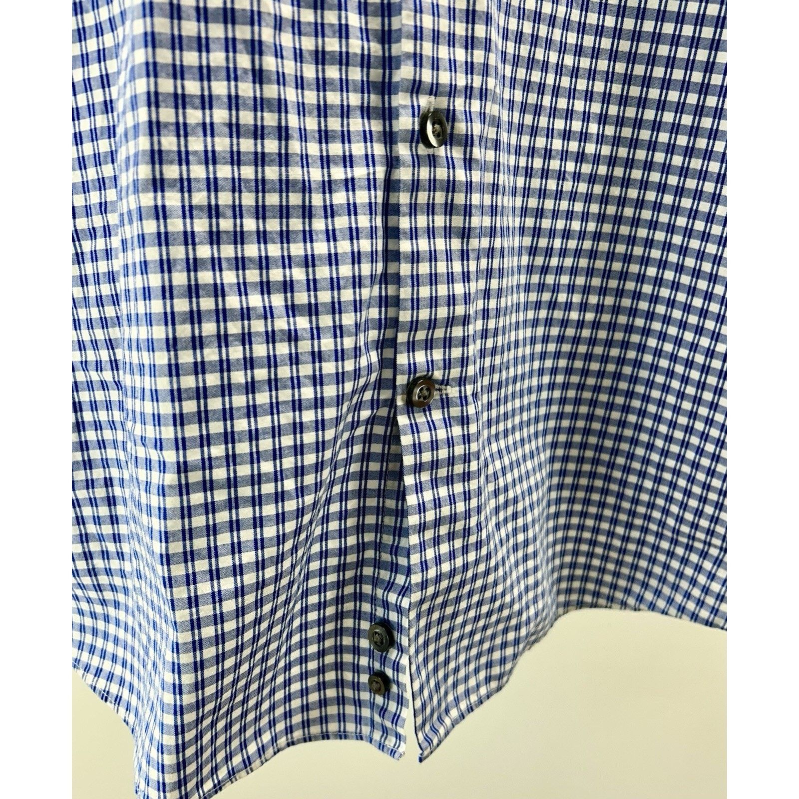 J Ferrar J Ferrar Blue Check Plaid Button Down Mens Shirt L 32-33 Size US L / EU 52-54 / 3 - 2 Thumbnail