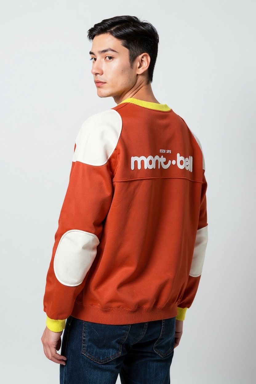 Montbell Vintage MONTBELL Shoulder Elbow Patch Single Pocket Sweater Size US M / EU 48-50 / 2 - 1 Thumbnail