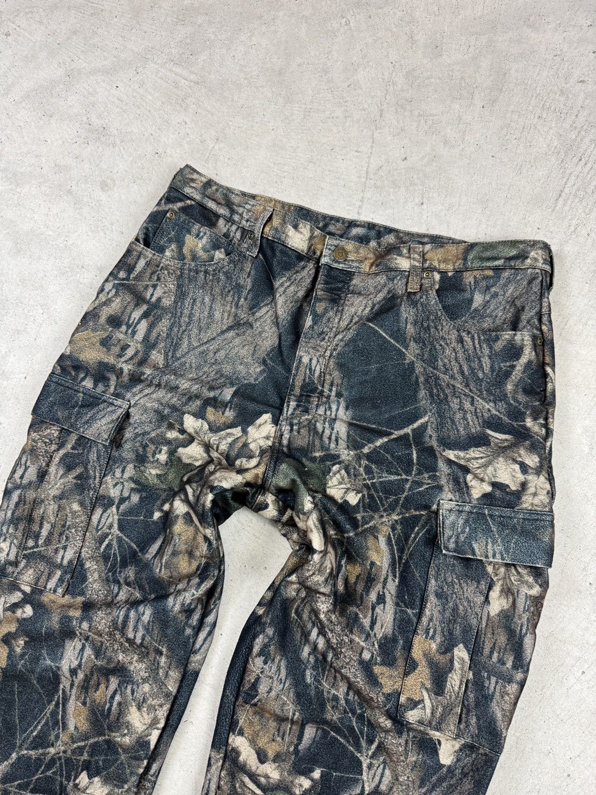 Realtree × Vintage Fleece Camo Cargo Pants Size US 38 / EU 54 - 3 Thumbnail