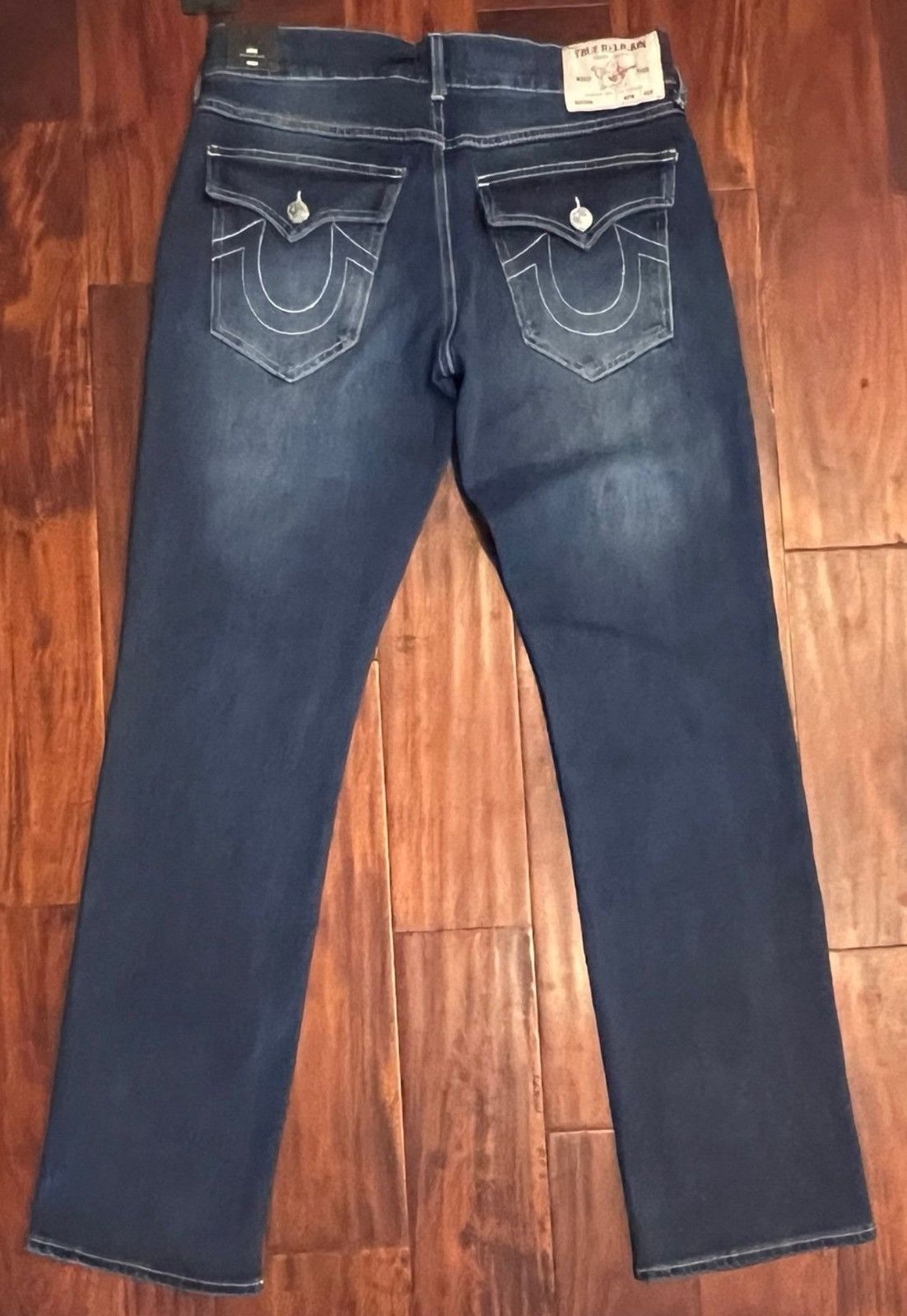True Religion New True Religion Ricky Relaxed Straight Jeans Flap 31x34 Size US 31 - 7 Thumbnail