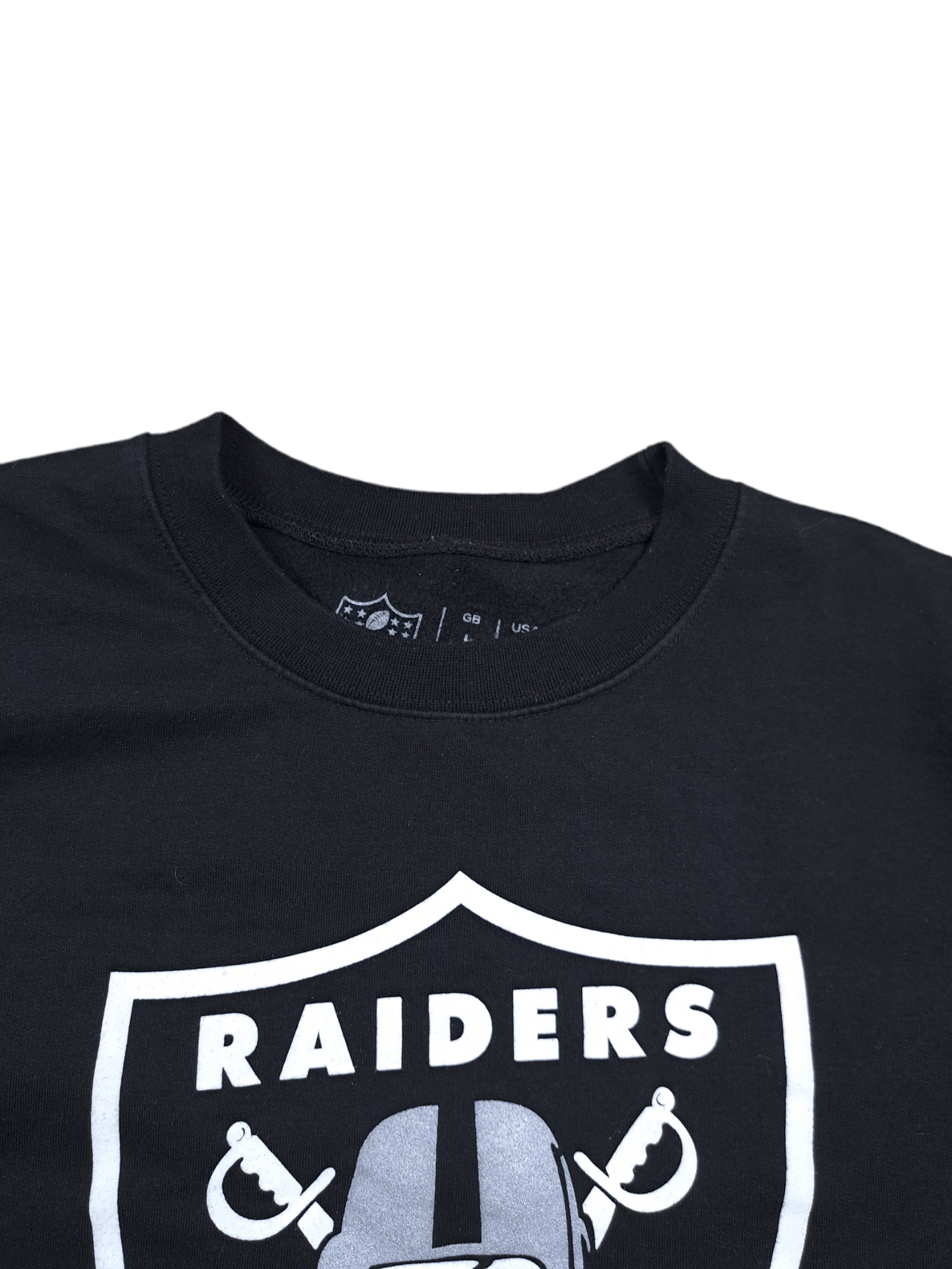 NFL × Vintage 💎 NFL LA Raiders Black Boxy Sweatshirt Logo Size US L / EU 52-54 / 3 - 6 Thumbnail