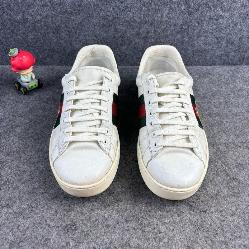 Gucci Gucci Ace Leather Fashion Sneakers for Men -2508 Size US 8.5 / EU 41-42 - 2 Thumbnail