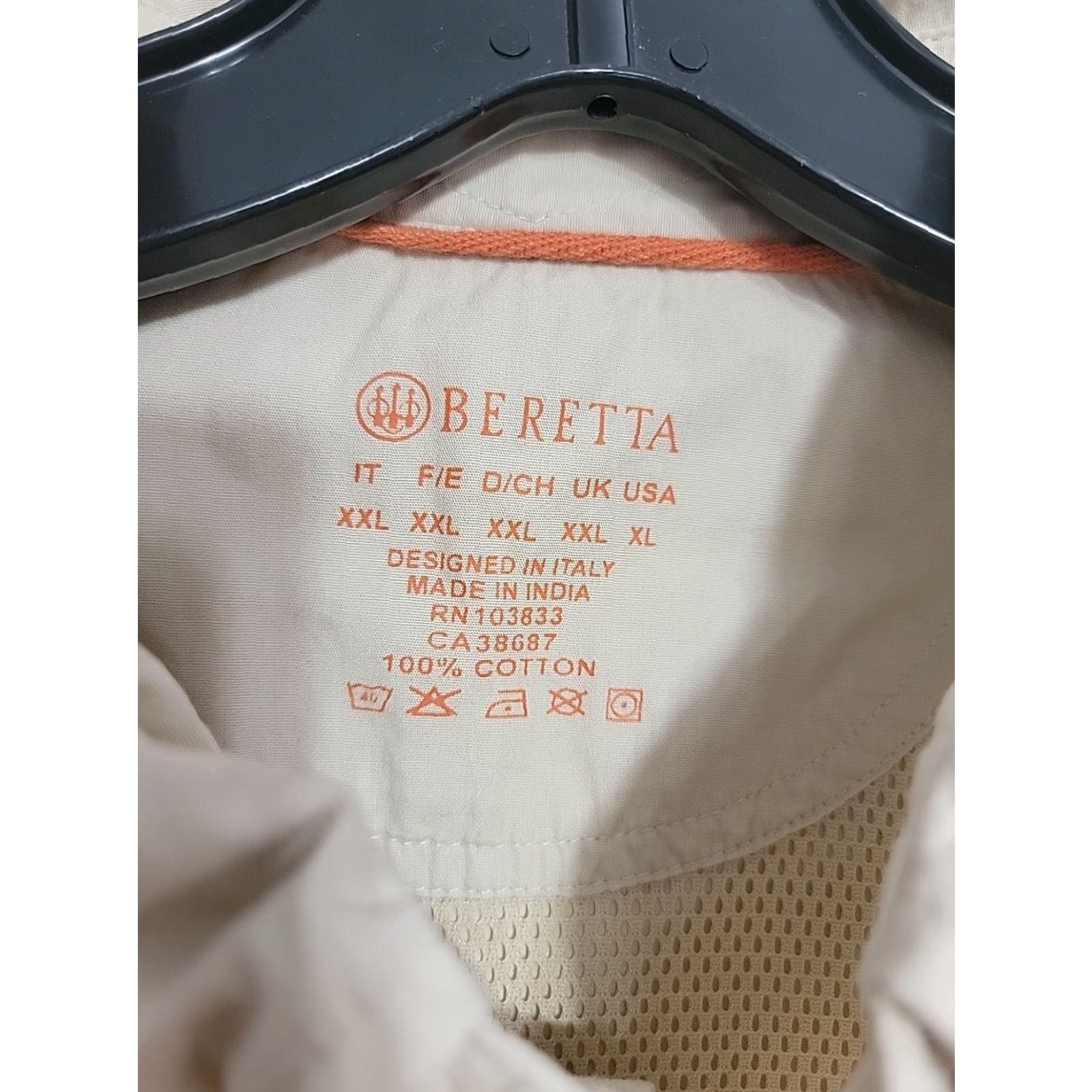 Vintage Beretta Shirt Mens 2XL Tan Button-Up Collared Outdoor Vintage Not Size US XXL / EU 58 / 5 - 2 Thumbnail