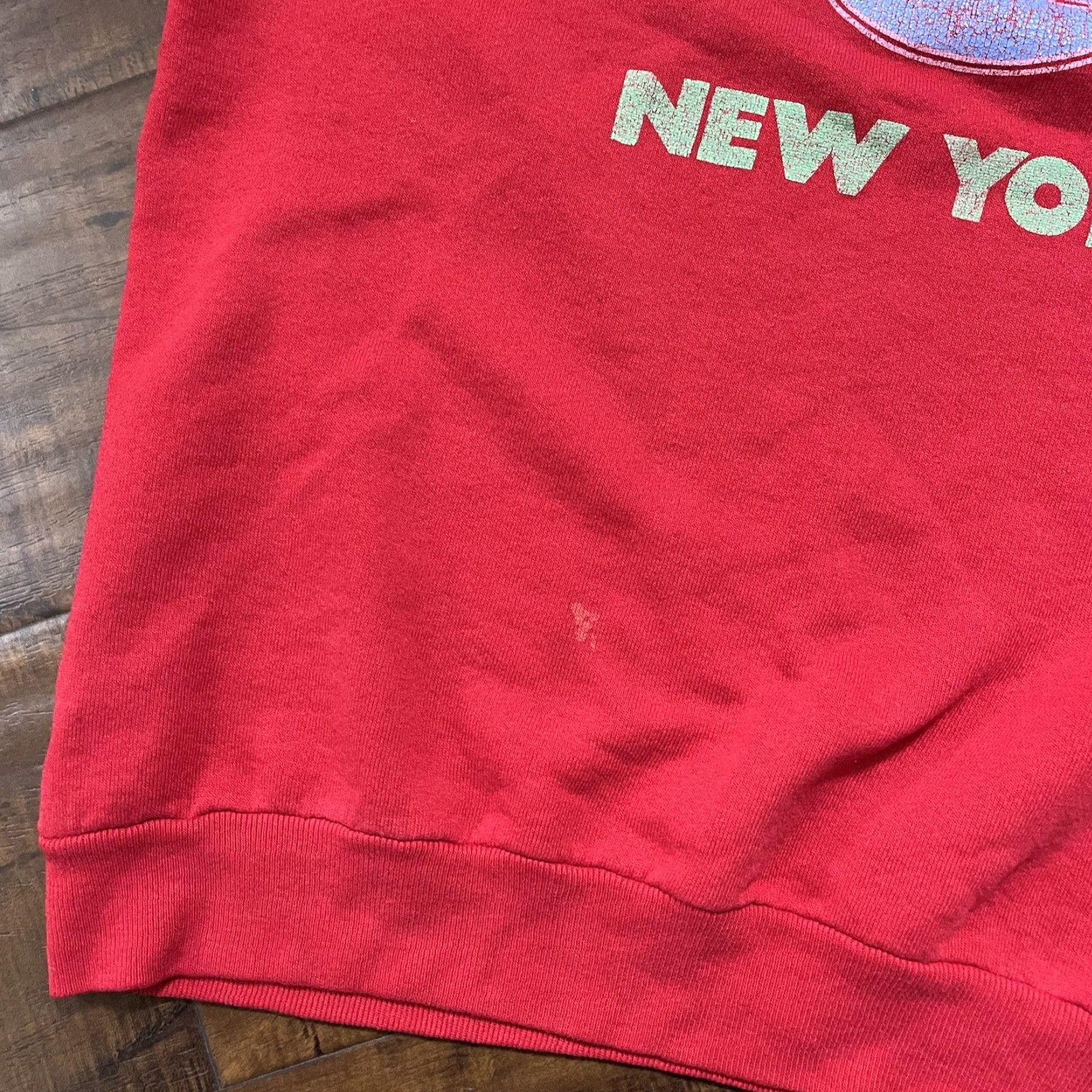 Hard Rock Cafe VINTAGE Hard Rock Cafe Sweatshirt Pullover Red Mens L 90s NY Embroidered Logo Crewneck Size US L / EU 52-54 / 3 - 3 Thumbnail