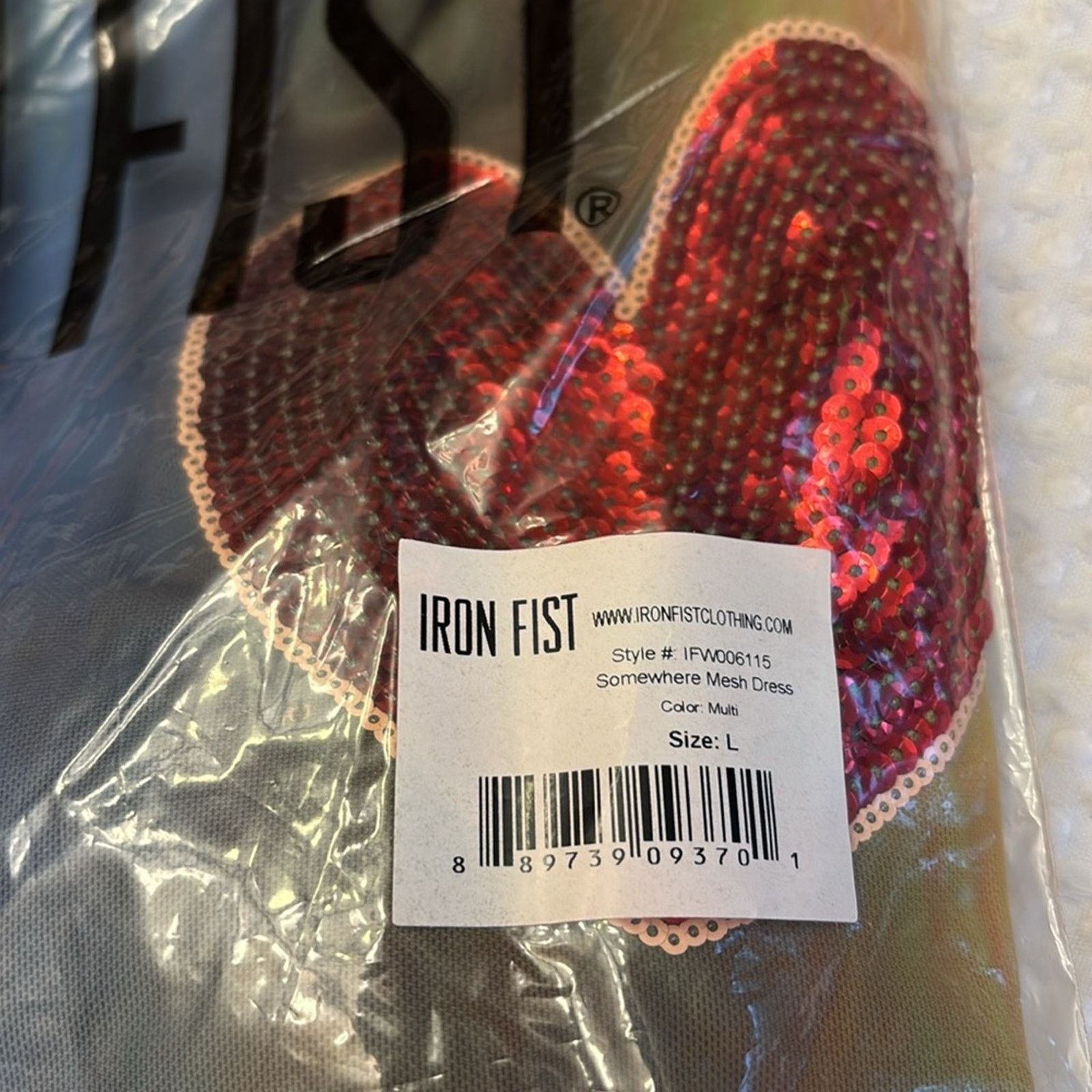 Iron Fist NEW! Iron Fist L Somewhere Rainbow Sheer Mini Dress Sequin Size L / US 10 / IT 46 - 9 Thumbnail