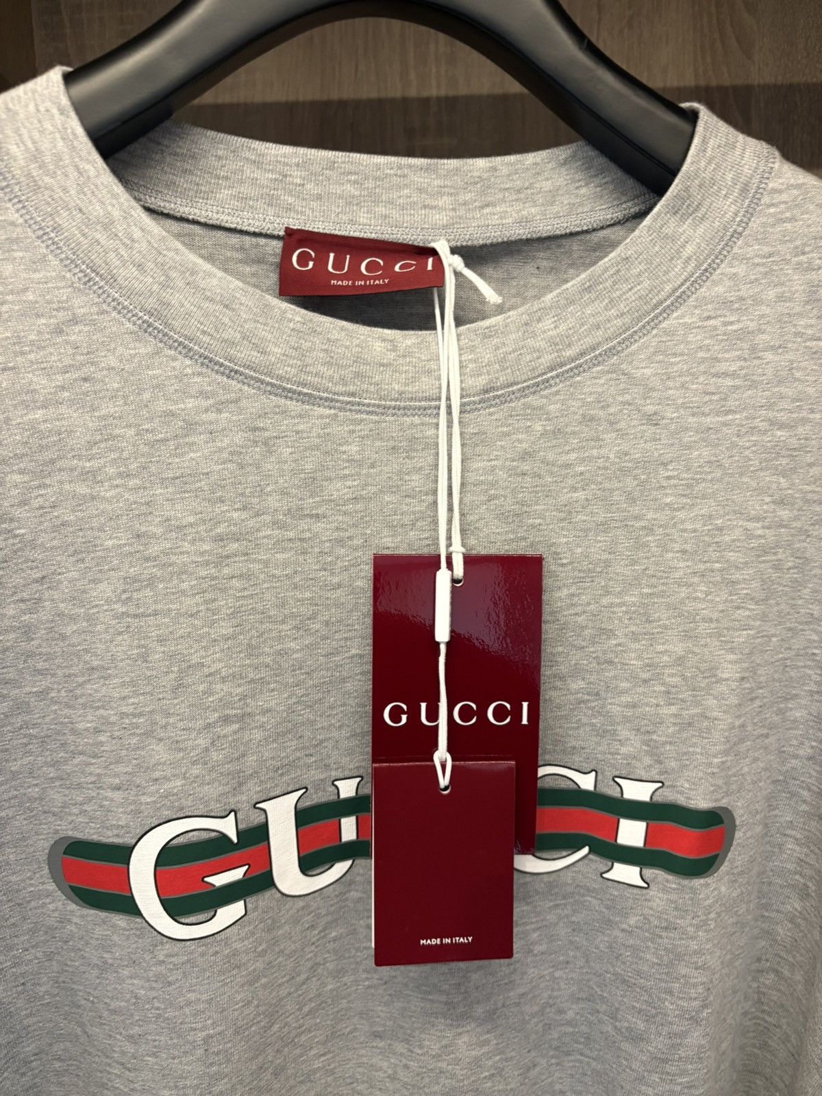 Gucci GUCCI GREY LOGO TEE Size US XXL / EU 58 / 5 - 2 Thumbnail