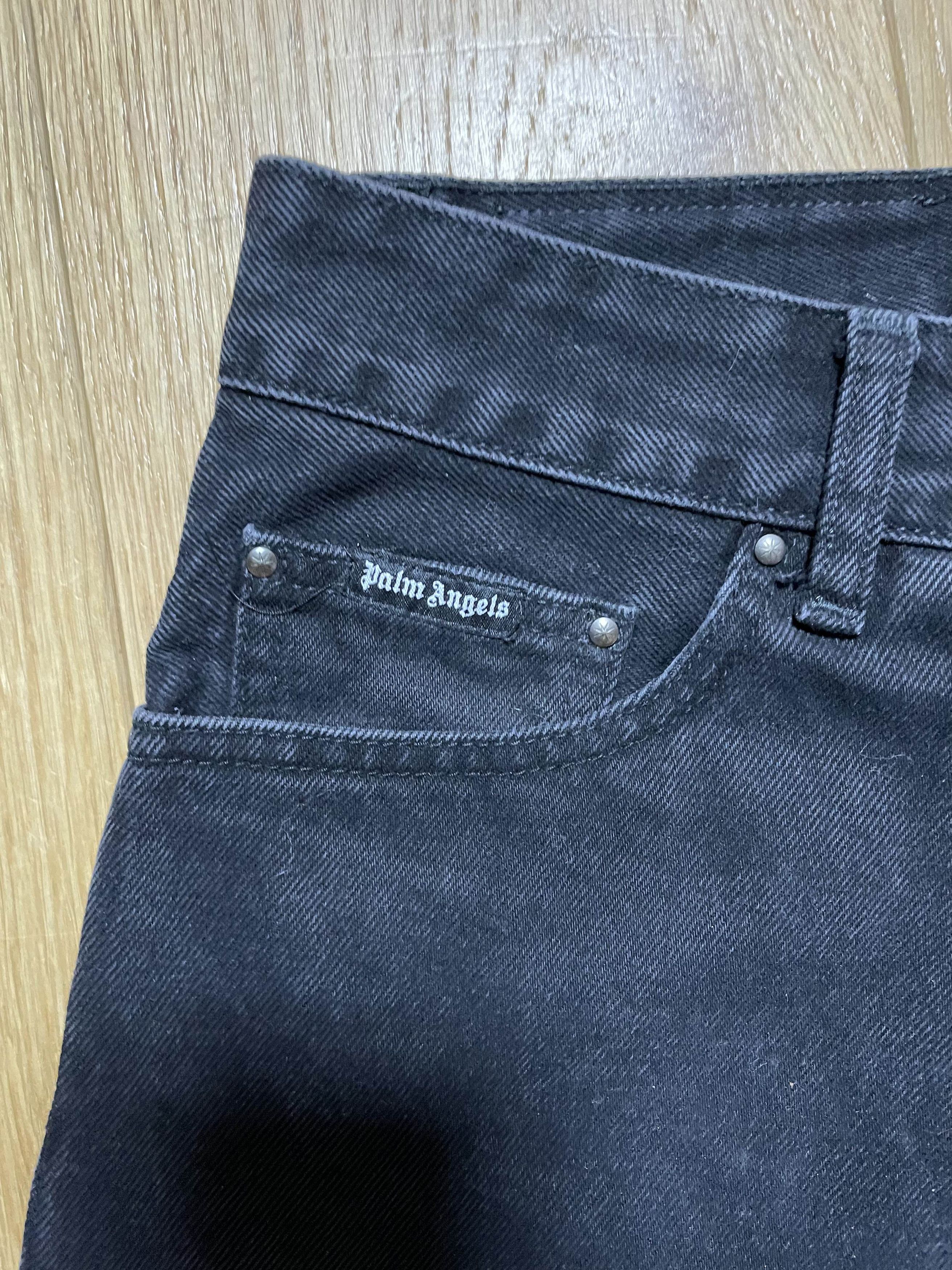 Palm Angels Palm Angels Black Gothic Logo Jeans Size US 32 / EU 48 - 5 Thumbnail