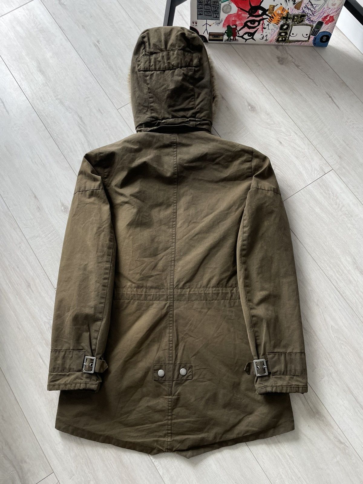 Barbour Barbour Waxed Vintage Troop Parka Fur Jacket Size M / US 6-8 / IT 42-44 - 3 Thumbnail