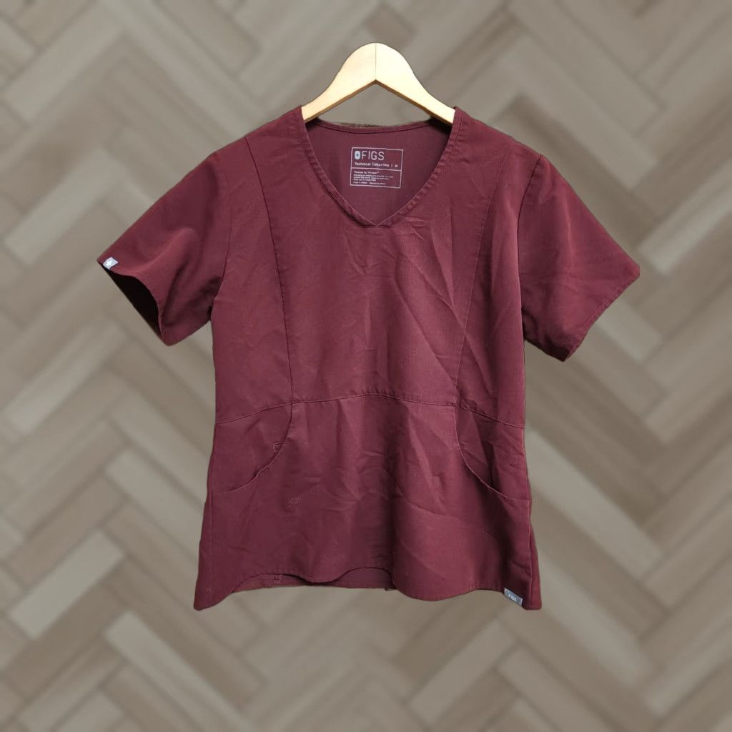 Vintage FIGS Scrub Top Womens Red Technical Collection Size M W20SW1036 Size M / US 6-8 / IT 42-44 - 1 Thumbnail