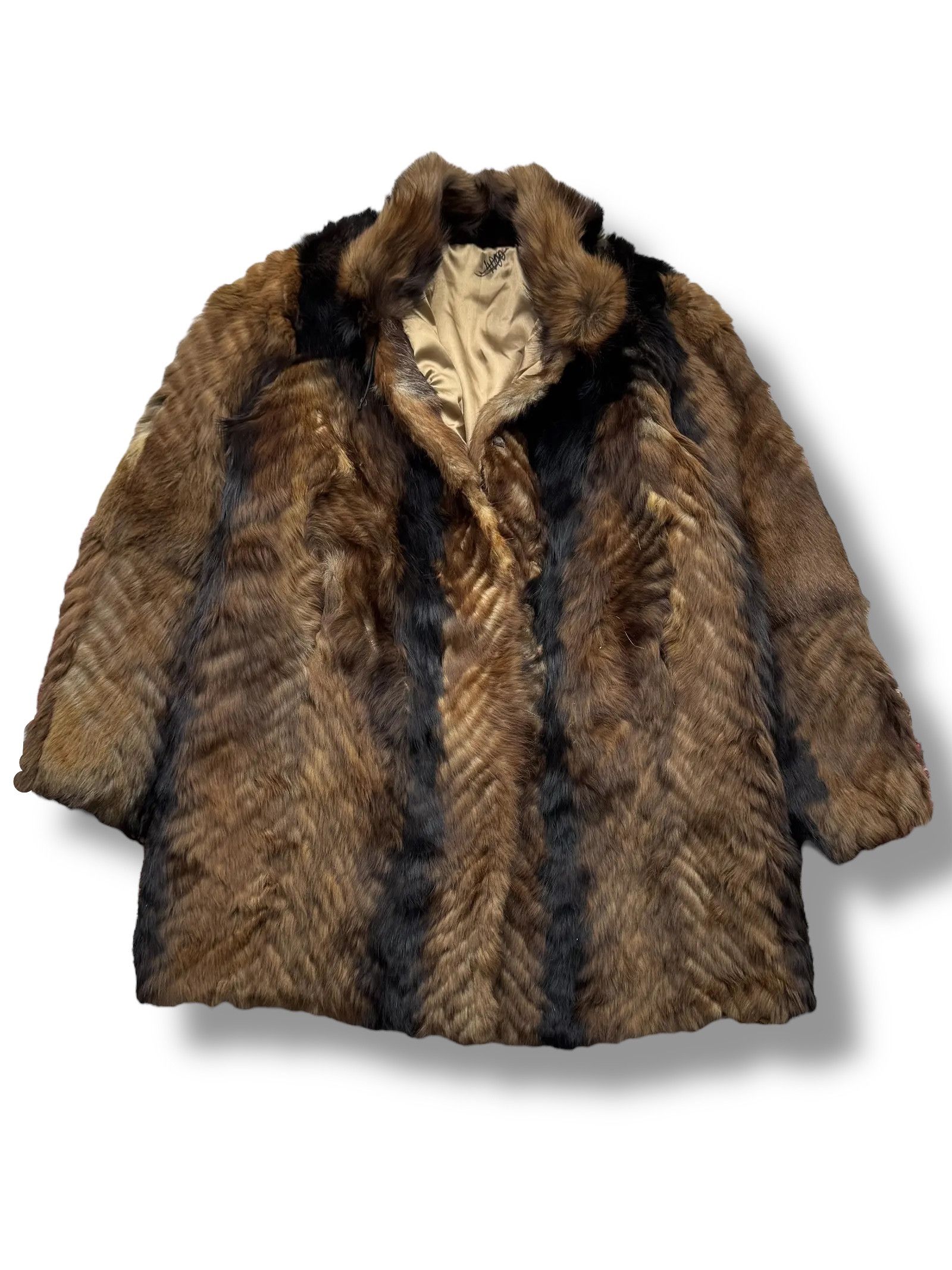 Vintage Y2K Real Fur Coat Size L / US 10 / IT 46 - 1 Thumbnail