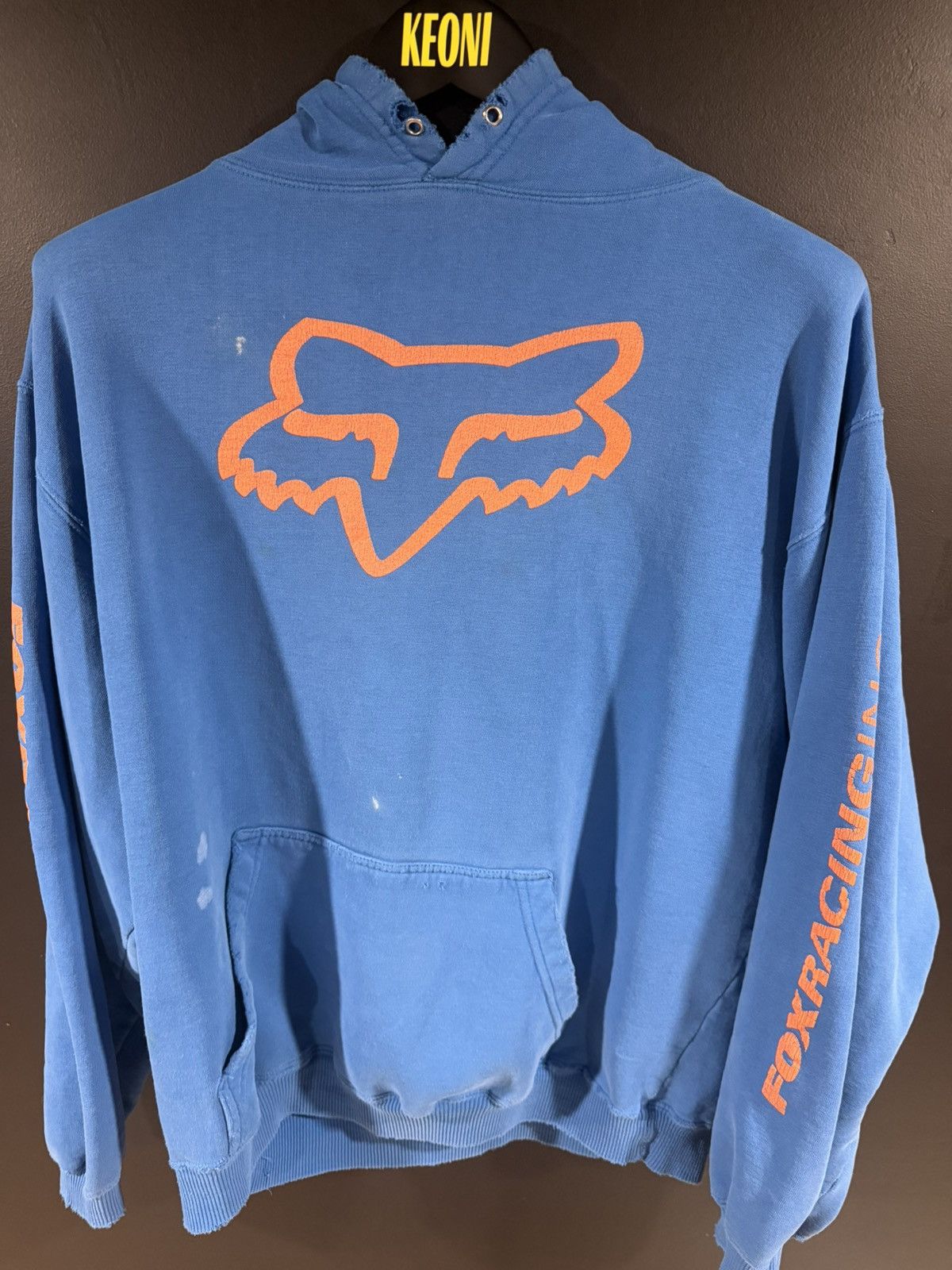 Vintage 2000s Y2K Vintage Fox Racing Faded Distress Grunge Hoodie L Size US L / EU 52-54 / 3 - 2 Thumbnail